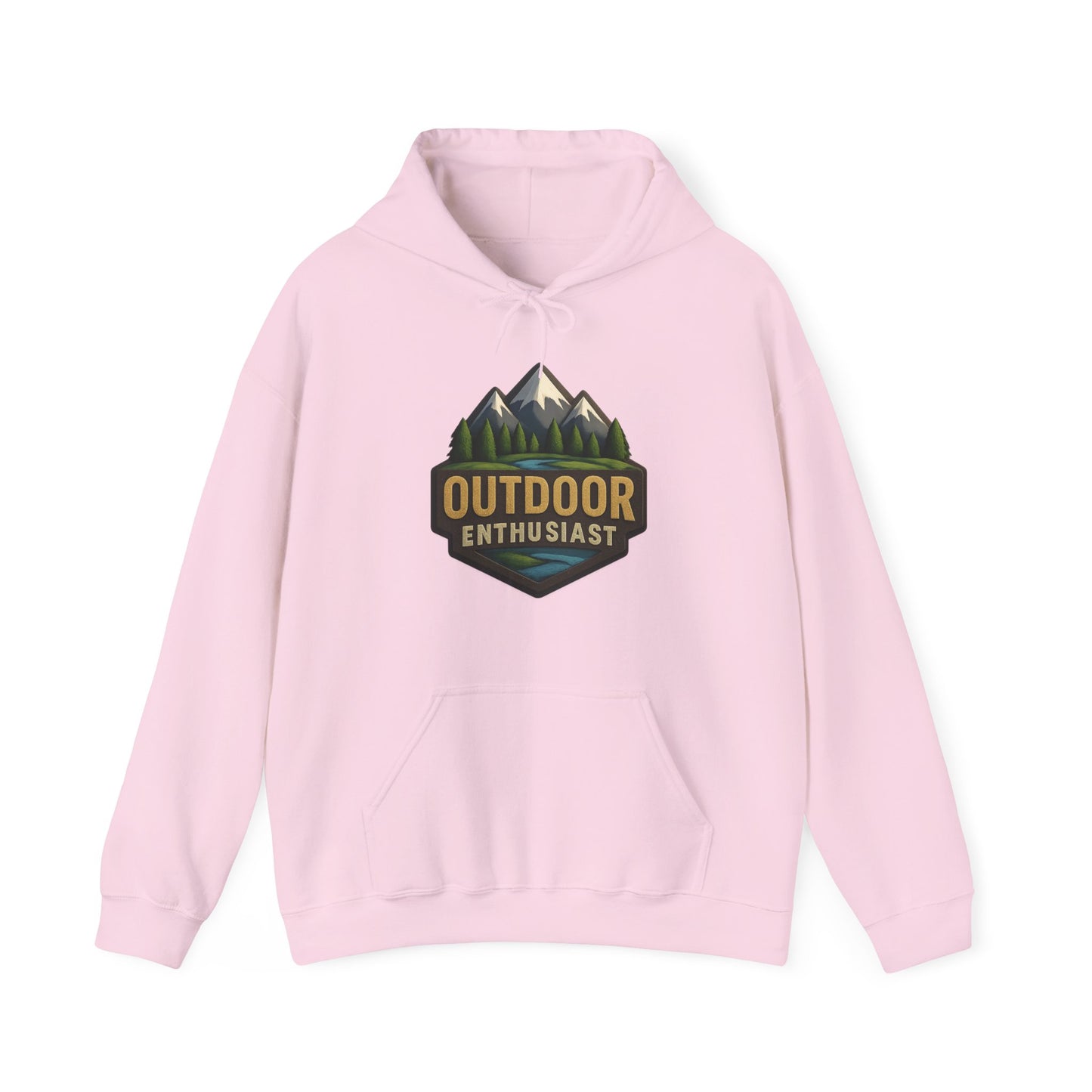 Outdoor Enthusiast Light Hoodie | OutdoorEnthusiast.Ca 100% Authentic | Cozy Camping Hoodie | Unisex Hooded Sweatshirt for Nature Lovers, Casual Wear, Gift for Him/Her, Outdoor Adventures..