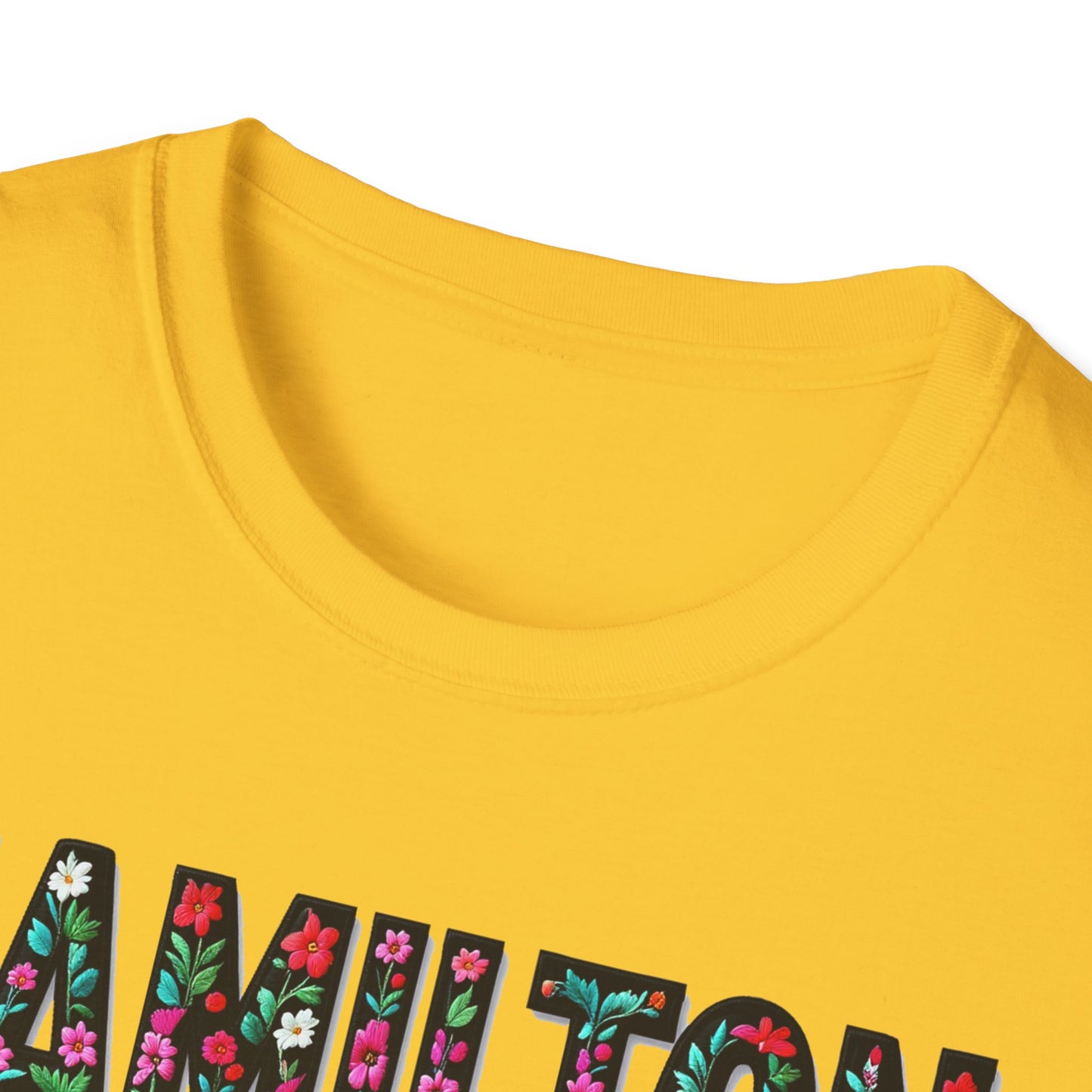 Hamilton Local Gal Flower-Heart T-Shirt, c04-n00-s005 Softstyle Graphic Tee, Unisex Casual Wear, Support Local Merch, Gift for Community Lovers, Finkz WINDSOR