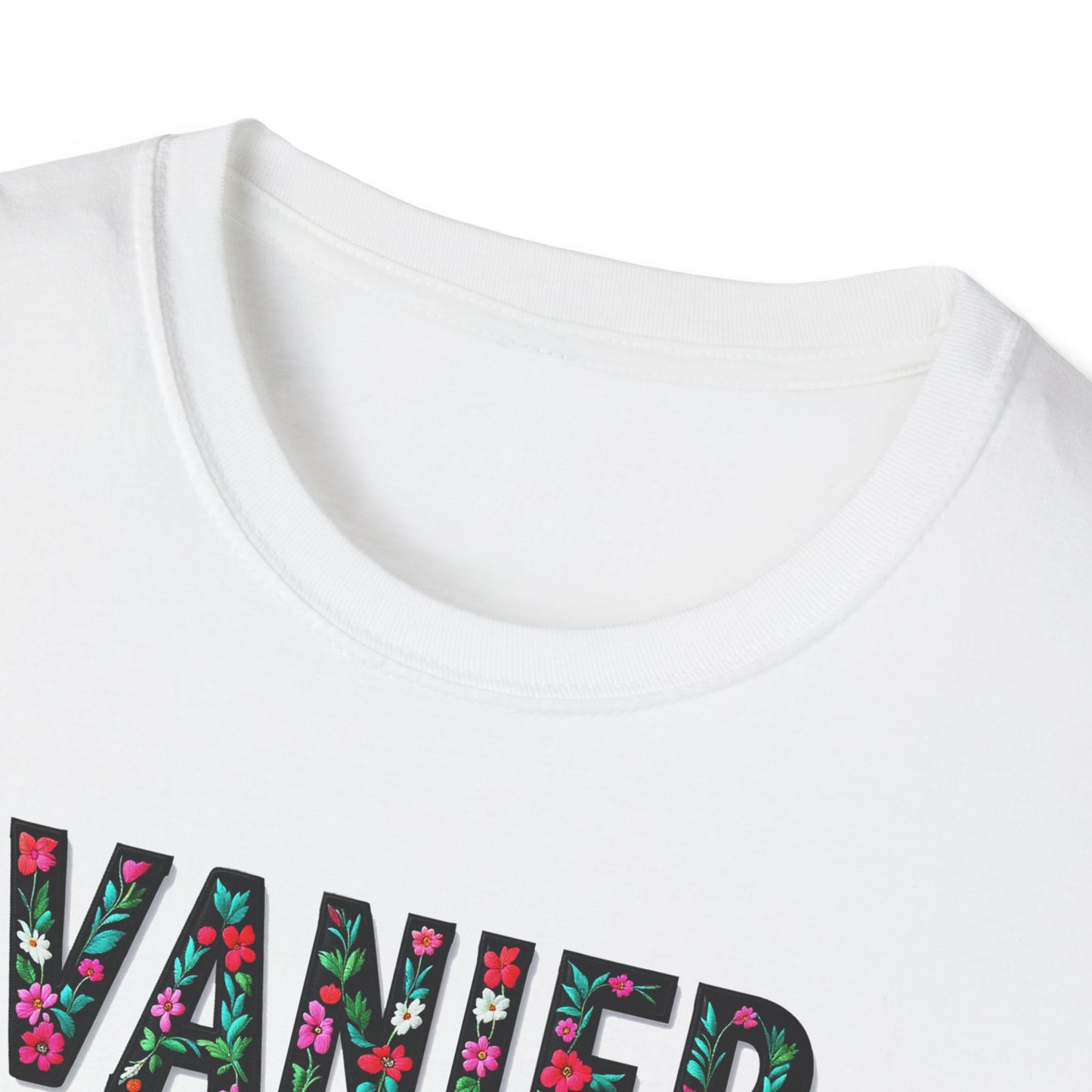 Vanier Local Gal Flower-Heart T-Shirt, c03-n09-s05  Softstyle Graphic Tee, Unisex Casual Wear, Support Local Merch, Gift for Community Lovers, Finkz WINDSOR