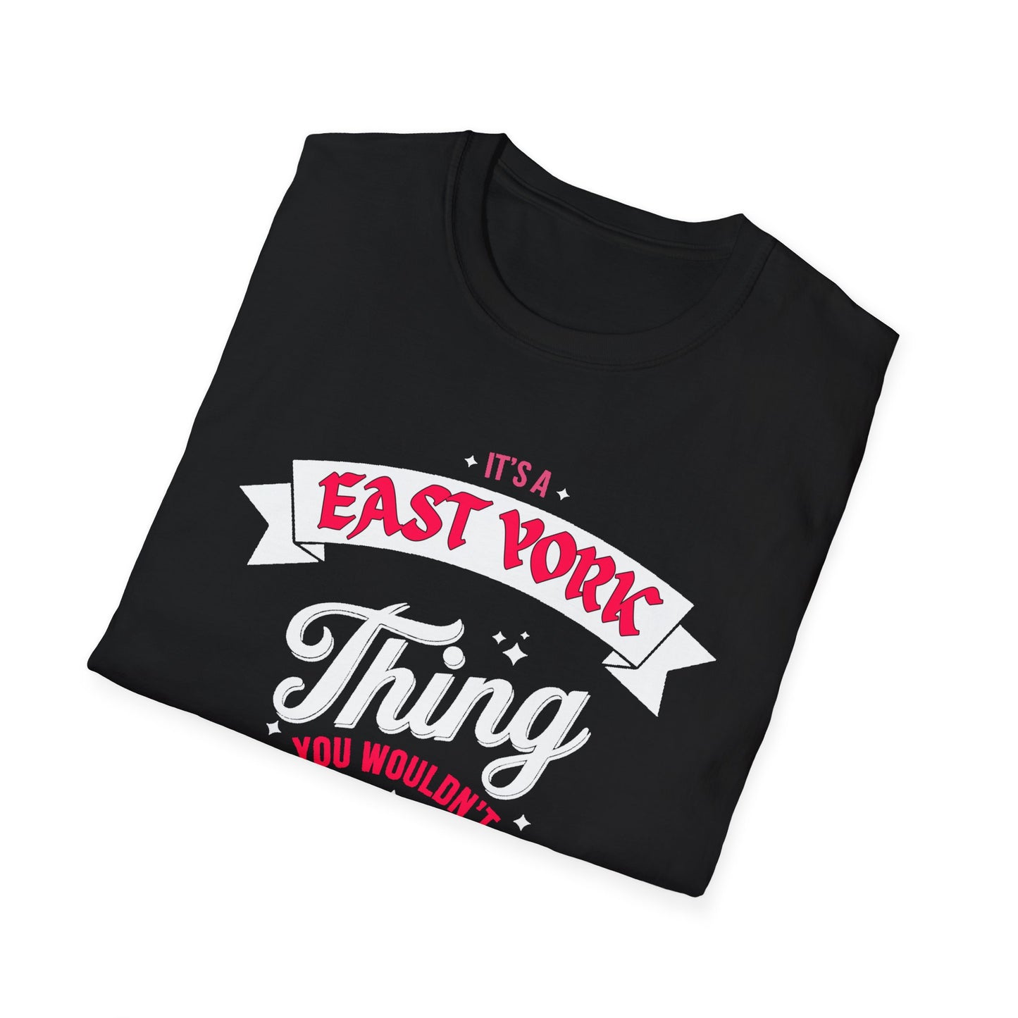 East York THING T-Shirt, Softstyle Graphic Tee, Unisex Casual Wear, Support Local Merch, Gift for Community Lovers, c06-n02-s003