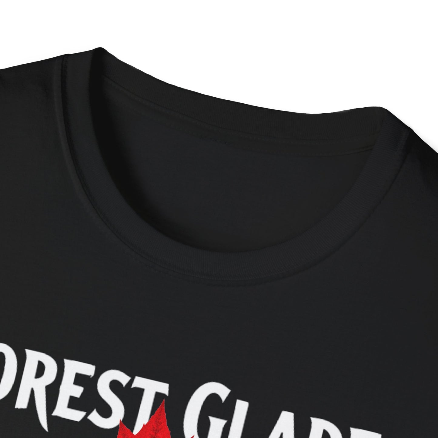 FOREST GLADE Hardcore Local, We Support Our Own,  Red Leaf 3 T-Shirt, Softstyle Graphic Tee, Unisex Casual Wear, Support Local Merch, Gift for Community Lovers, FINKZ WINDSOR