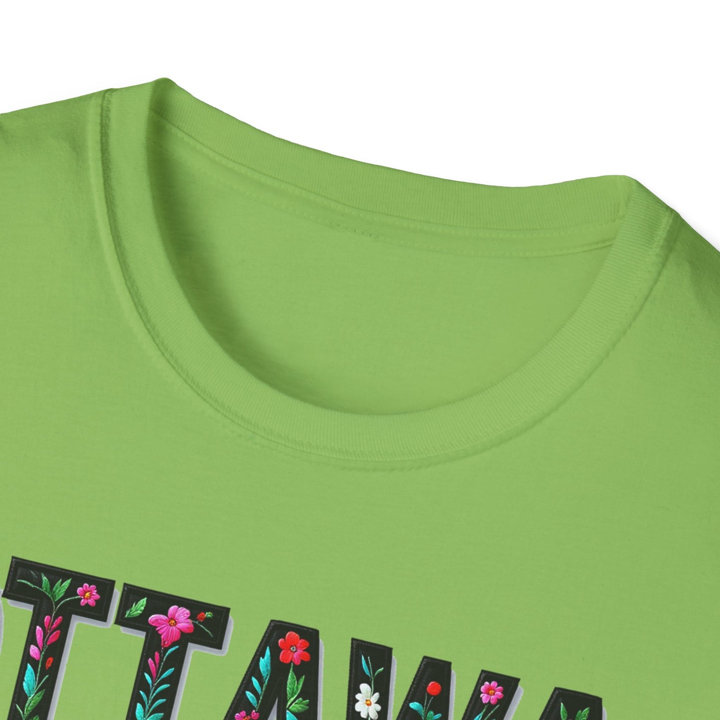 Ottawa Local Gal Flower-Heart T-Shirt, c07-n00-s005 Softstyle Graphic Tee, Unisex Casual Wear, Support Local Merch, Gift for Community Lovers, Finkz WINDSOR