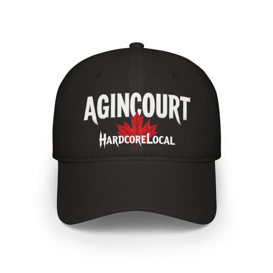 Agincourt HARDCORE LOCAL Red LEAF Low Profile Baseball Cap - Hat for Community Lovers c06-n01-h01