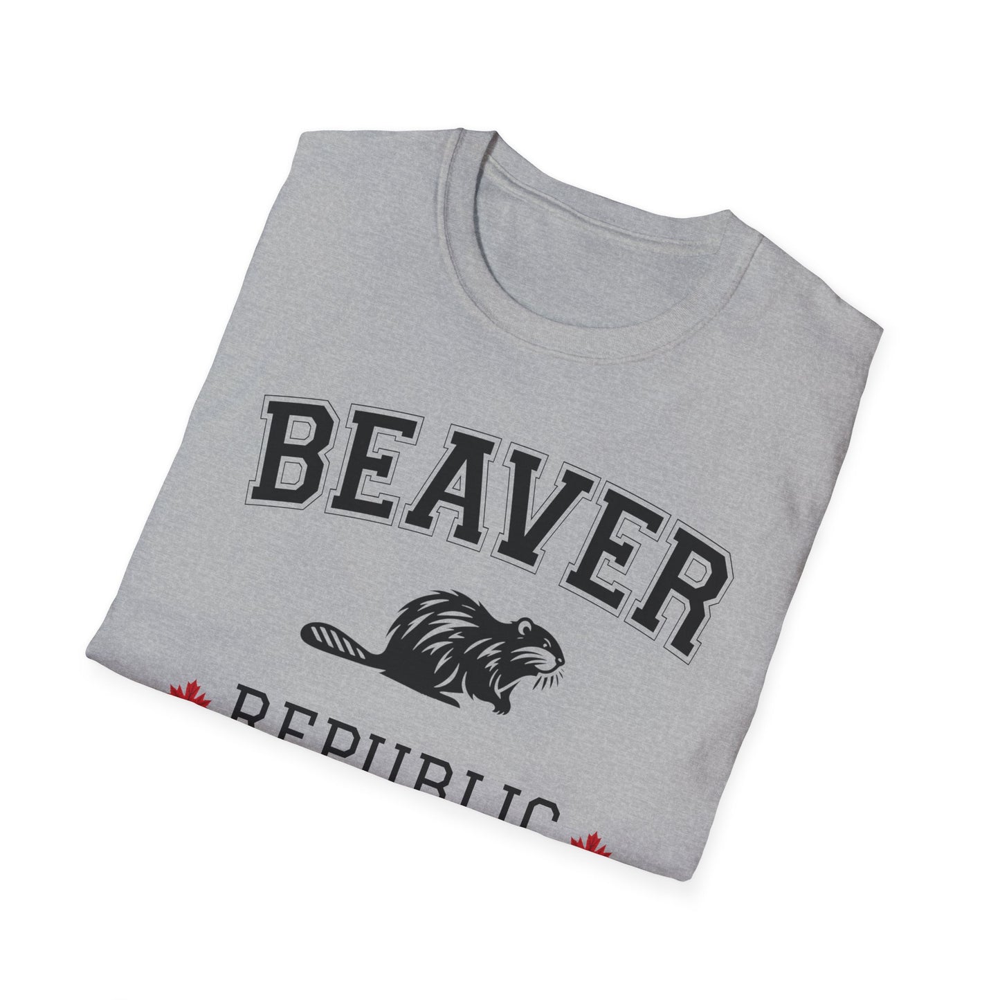 Beaver Republic T-Shirt, Softstyle Graphic Tee, Unisex Casual Wear, Support'N Locals Merch, Gift for Community Lovers,