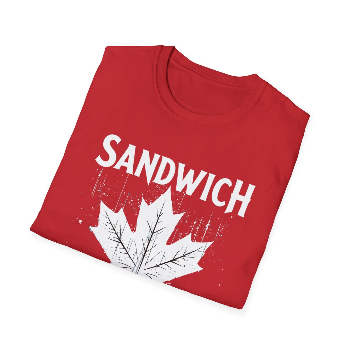 SANDWICH, We Support Our Own 2, Hardcore Local White Leaf T-Shirt, Softstyle Graphic Tee, Unisex Casual Wear, Support Local Merch, Gift for Community Lovers Finkz Windsor