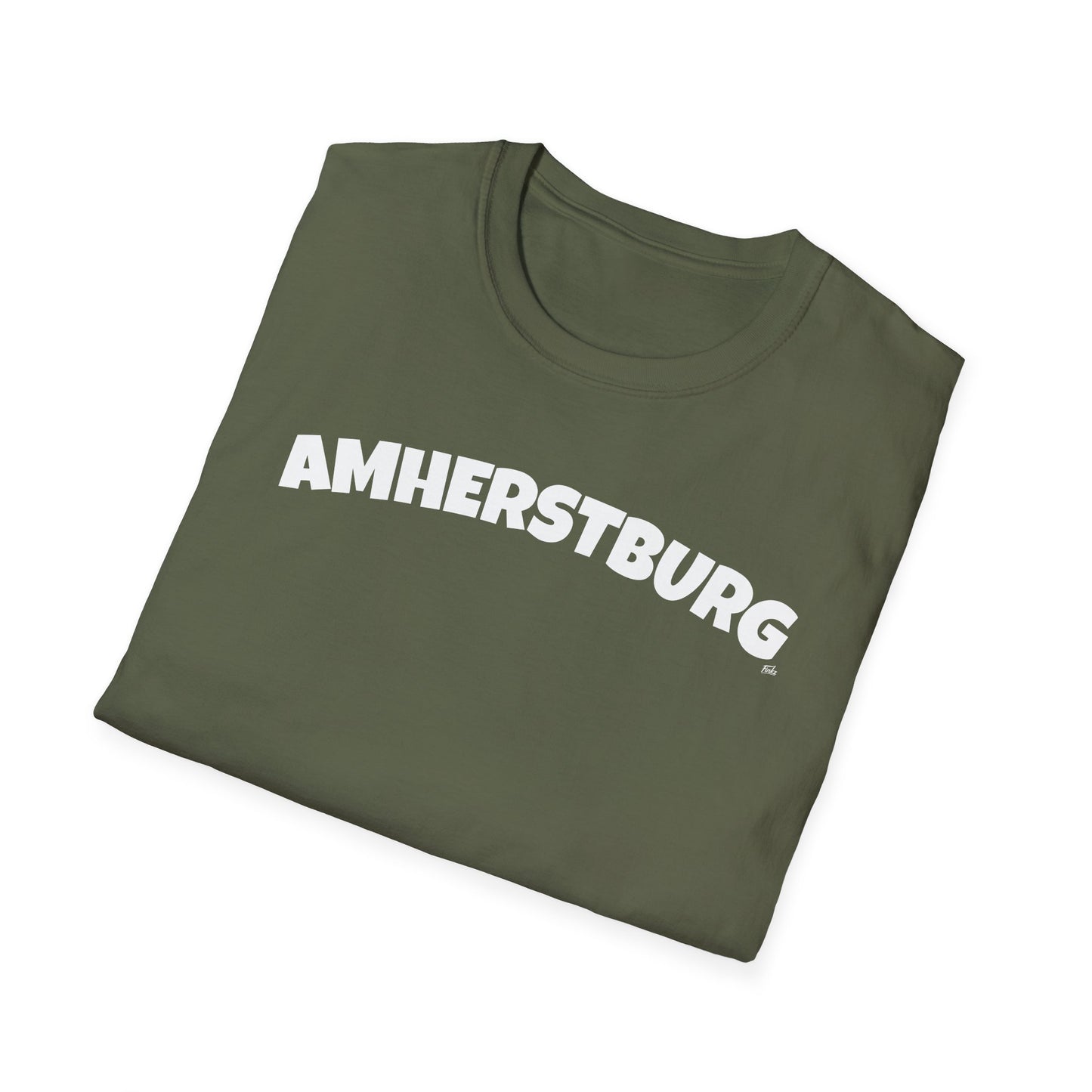 AMHERSTBURG T-Shirt, Softstyle Graphic Tee, Unisex Casual Wear, Support Local Merch, Gift for Community Lovers, Finkz Windsor