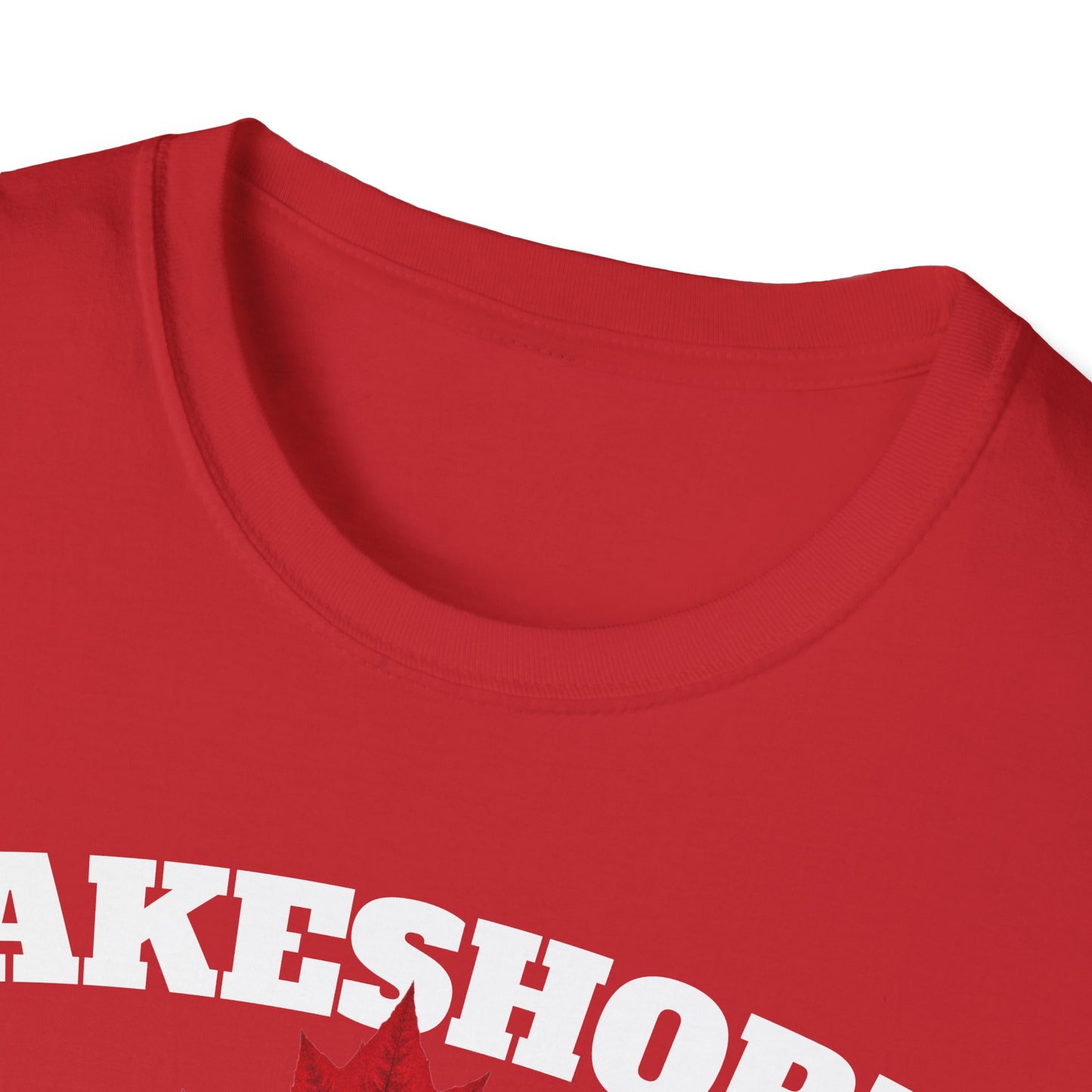 LAKESHORE Local Gal Red Leaf T-Shirt, Softstyle Graphic Tee, Unisex Casual Wear, Support Local Merch, Gift for Community Lovers, Finkz Windsor