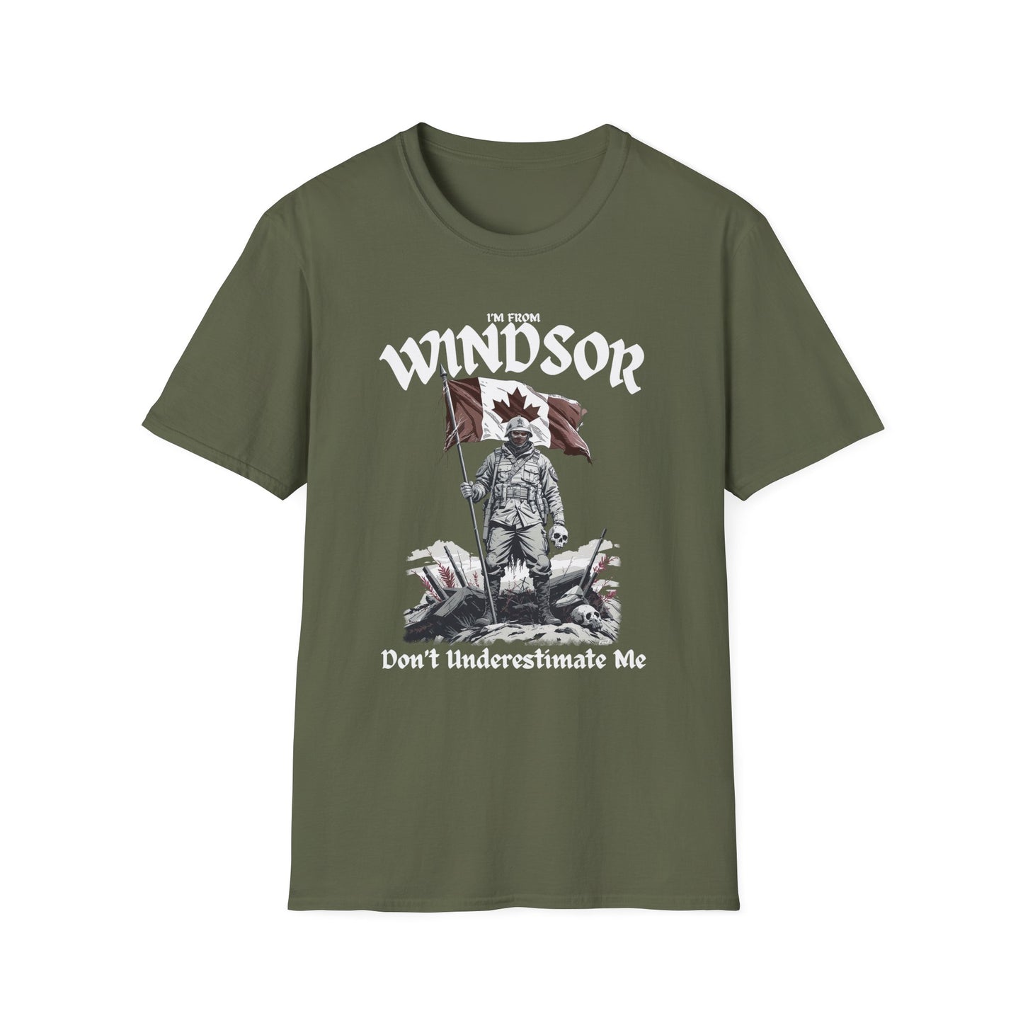 WINDSOR UNDERESTIMATE 2 T-Shirt, Softstyle Graphic Tee, Unisex Casual Wear, Support Local Merch, Gift for Community Lovers, Finkz Windsor