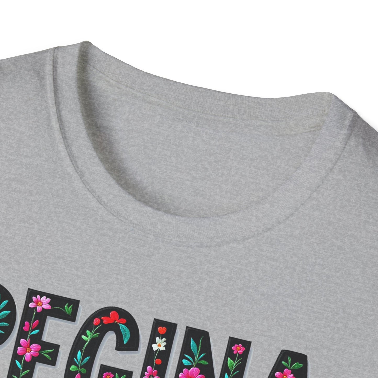 Regina Local Gal Flower-Heart T-Shirt, c10-n00-s005 Softstyle Graphic Tee, Unisex Casual Wear, Support Local Merch, Gift for Community Lovers, Finkz WINDSOR