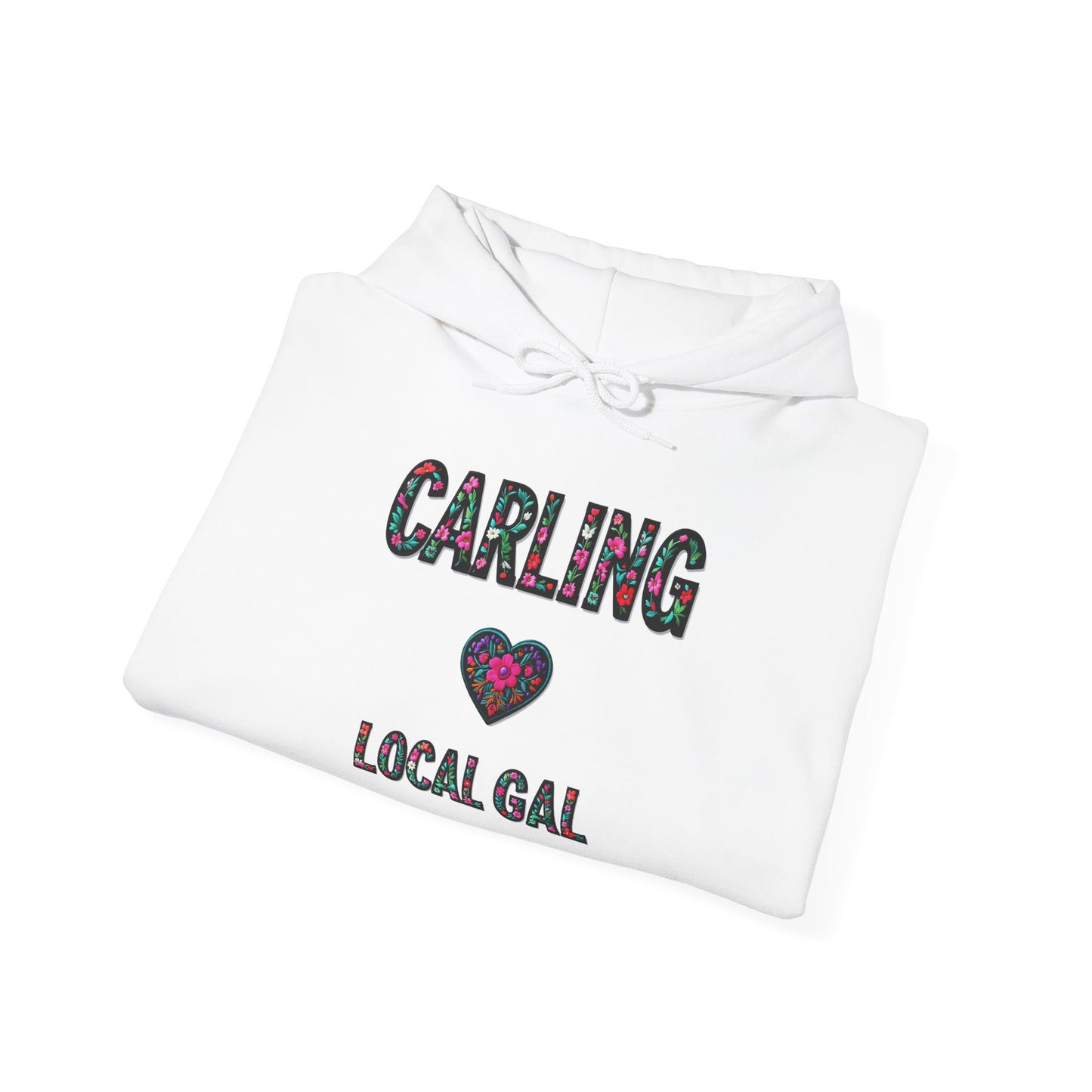 Carling Local Gal Flower c02-n03-hs005, Hooded Sweatshirt -  Unisex Heavy Blend™ Pullover, Casual Hoodie for Every Day, Gift for Friends, Support'n Locals -Local Pride Apparel Support Your Community