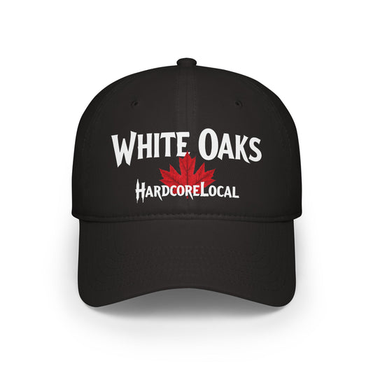 White Oaks HARDCORE LOCAL Red LEAF Low Profile Baseball Cap - Hat for Community Lovers