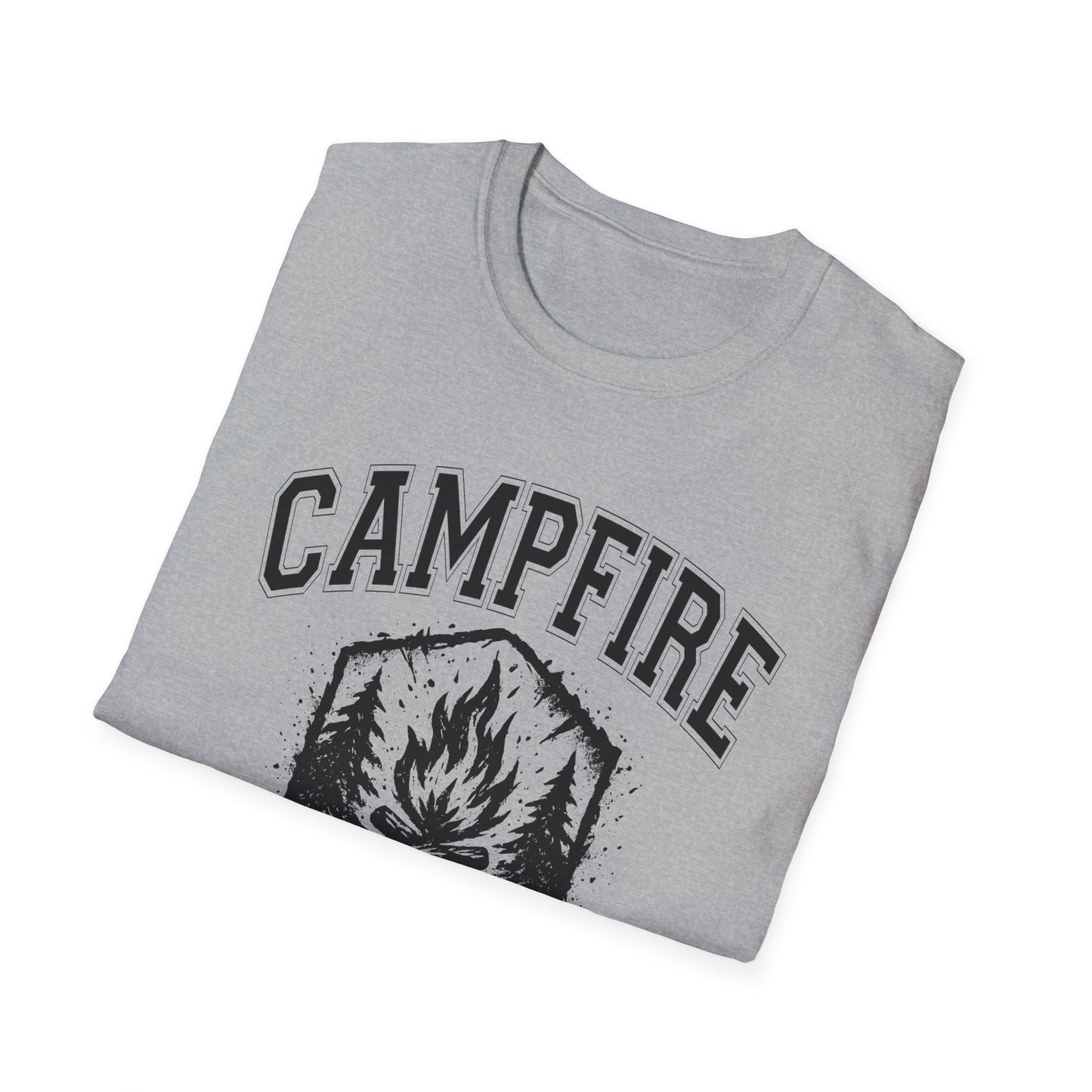 Campfire Social Club Fire T-Shirt, c00-n00-s008 Softstyle Graphic Tee, Unisex Casual Wear, Support'N Locals Merch, Gift for Community Lovers,