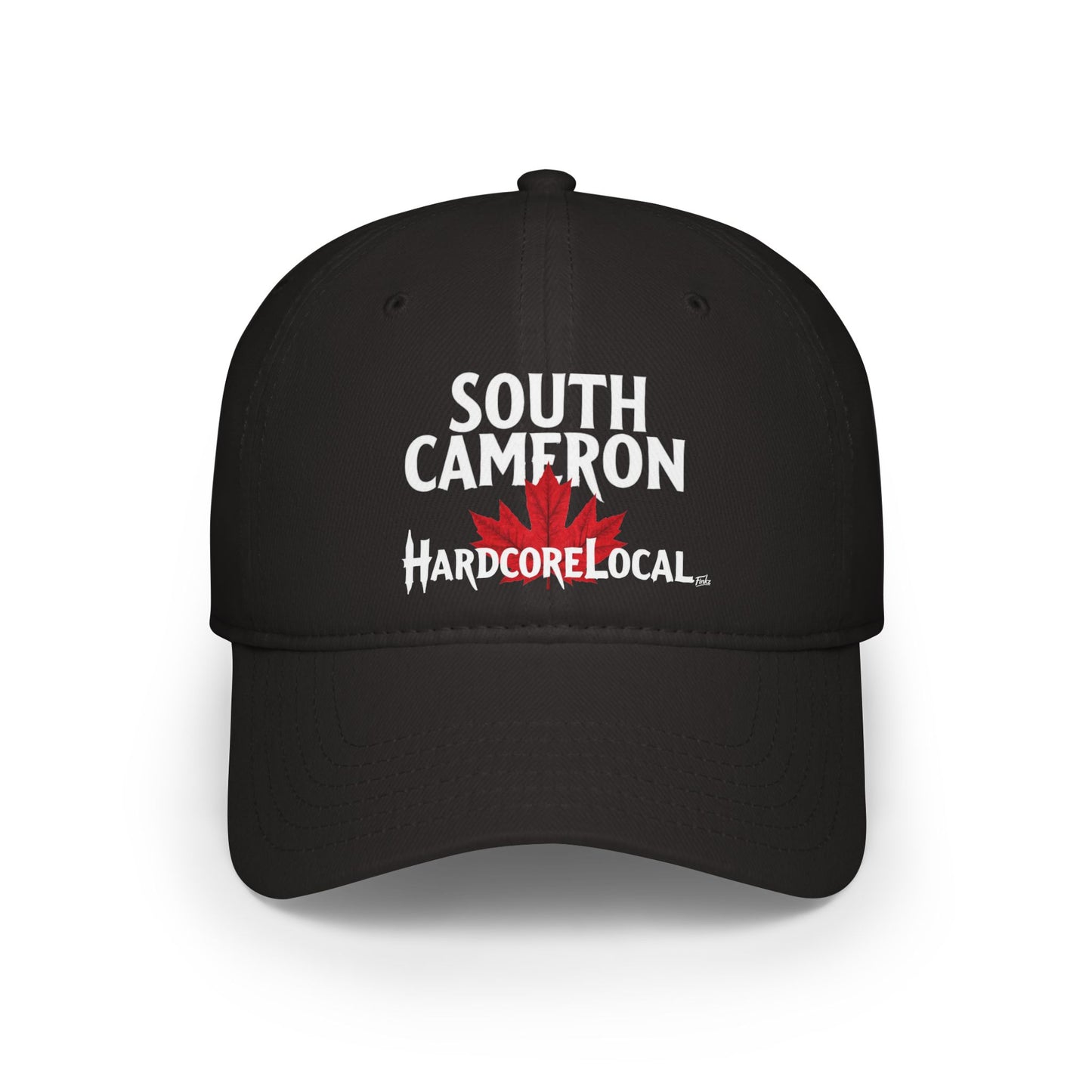 SOUTH CAMERON HARDCORE  BIG LEAF Low Profile Baseball Cap - Red Hat for Community Lovers FINKZ WINDSOR