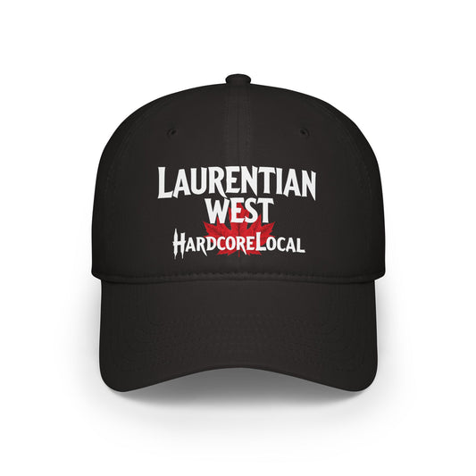 Laurentian West HARDCORE LOCAL Red LEAF Low Profile Baseball Cap - Hat for Community Lovers