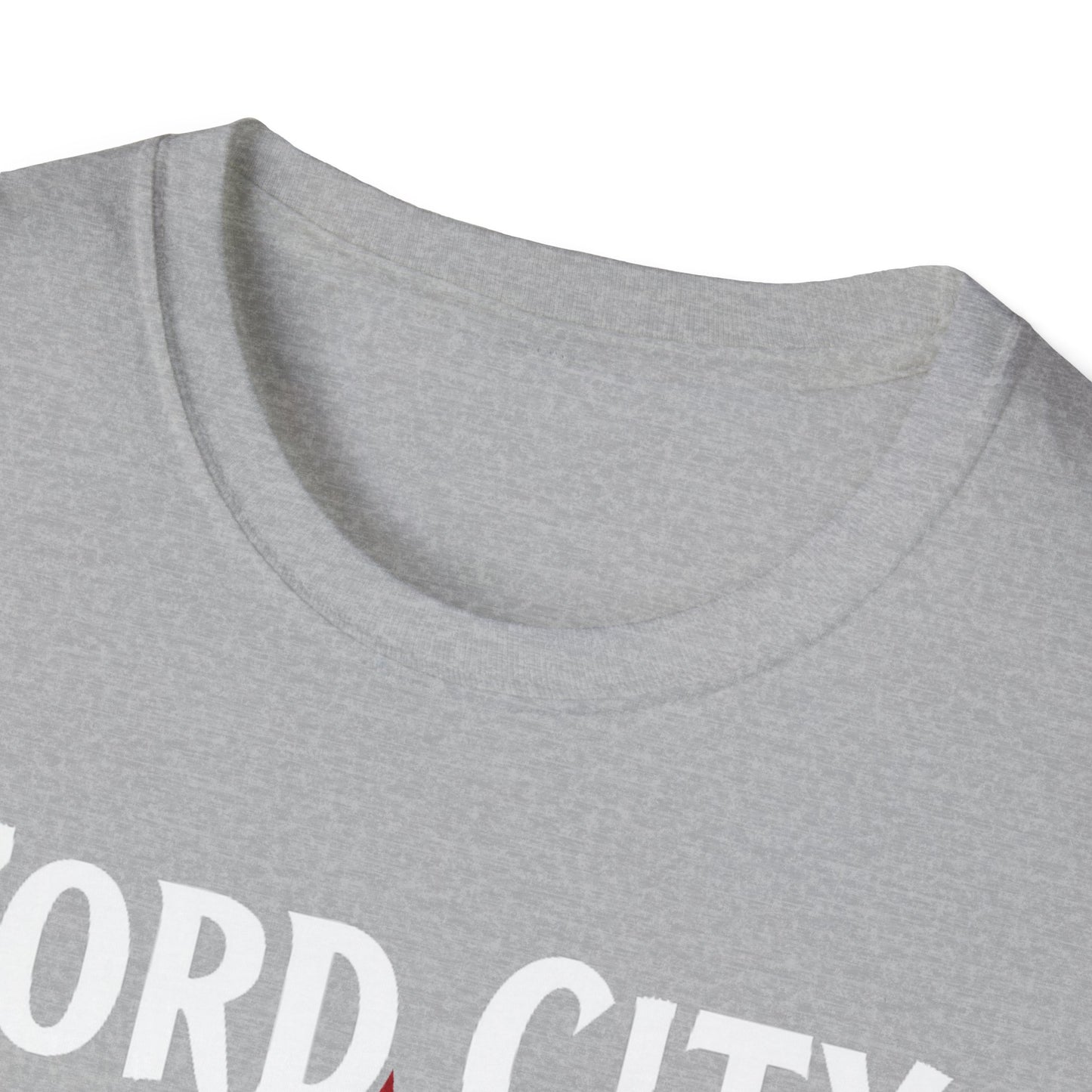 Ford City Hardcore Local Red Leaf, We Support Our Own, 1 T-Shirt, Softstyle Graphic Tee, Unisex Casual Wear, Support Local Merch, Gift for Community Lovers