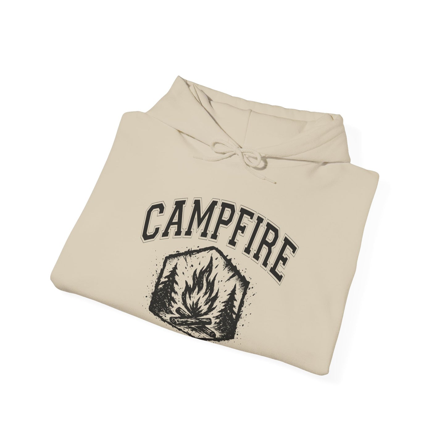 Campfire Social Club Hoodie | HappyCamperCrew.Com 100% Authentic | Cozy Camping Hoodie | Unisex Hooded Sweatshirt for Nature Lovers, Casual Wear, Gift for Him/Her, Outdoor Adventures, Cozy Days & Warm Nights by the Campfire