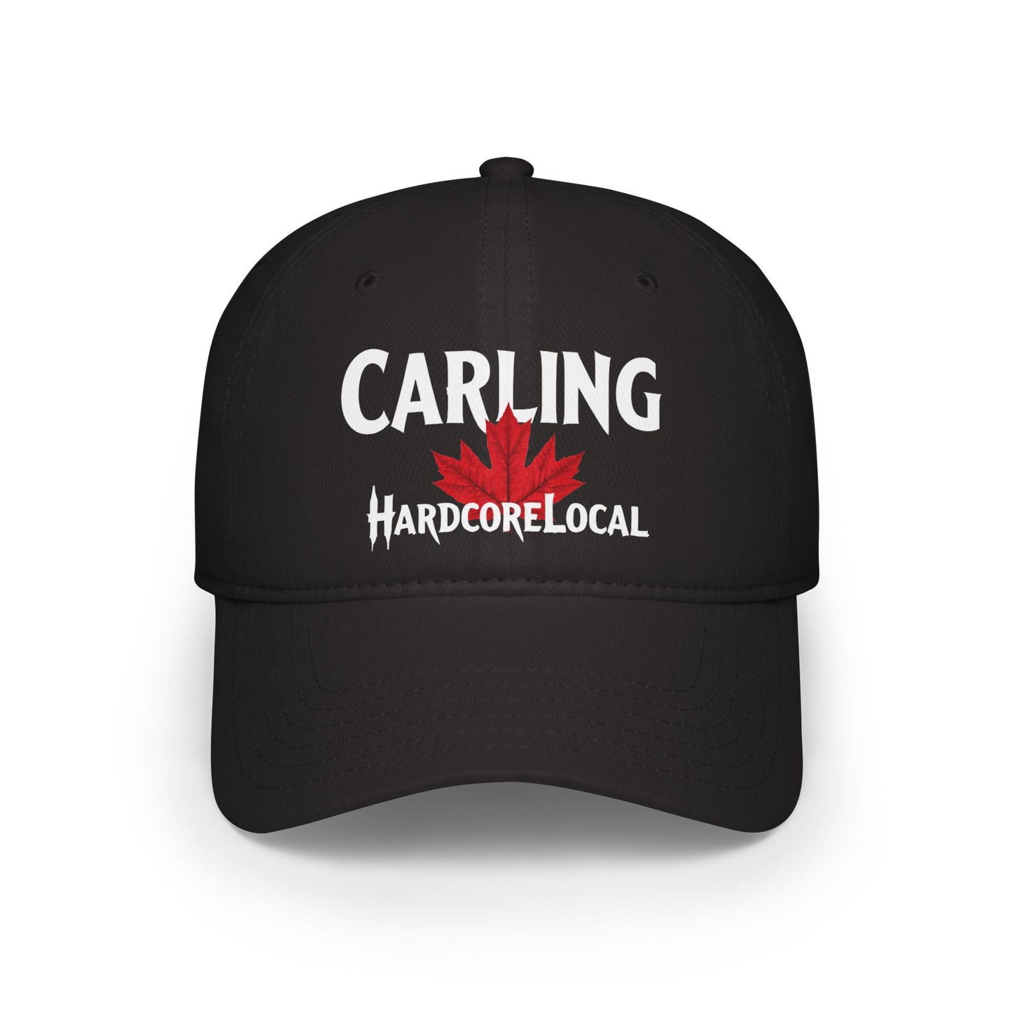 Carling HARDCORE LOCAL Red LEAF Low Profile Baseball Cap - Hat for Community Lovers