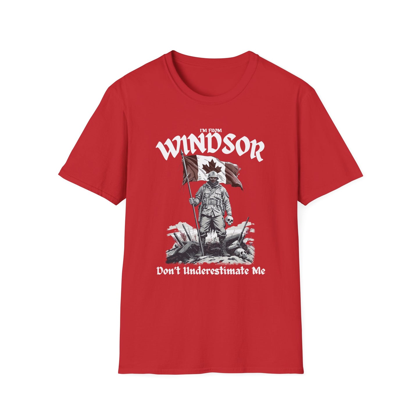 WINDSOR UNDERESTIMATE 2 T-Shirt, Softstyle Graphic Tee, Unisex Casual Wear, Support Local Merch, Gift for Community Lovers, Finkz Windsor