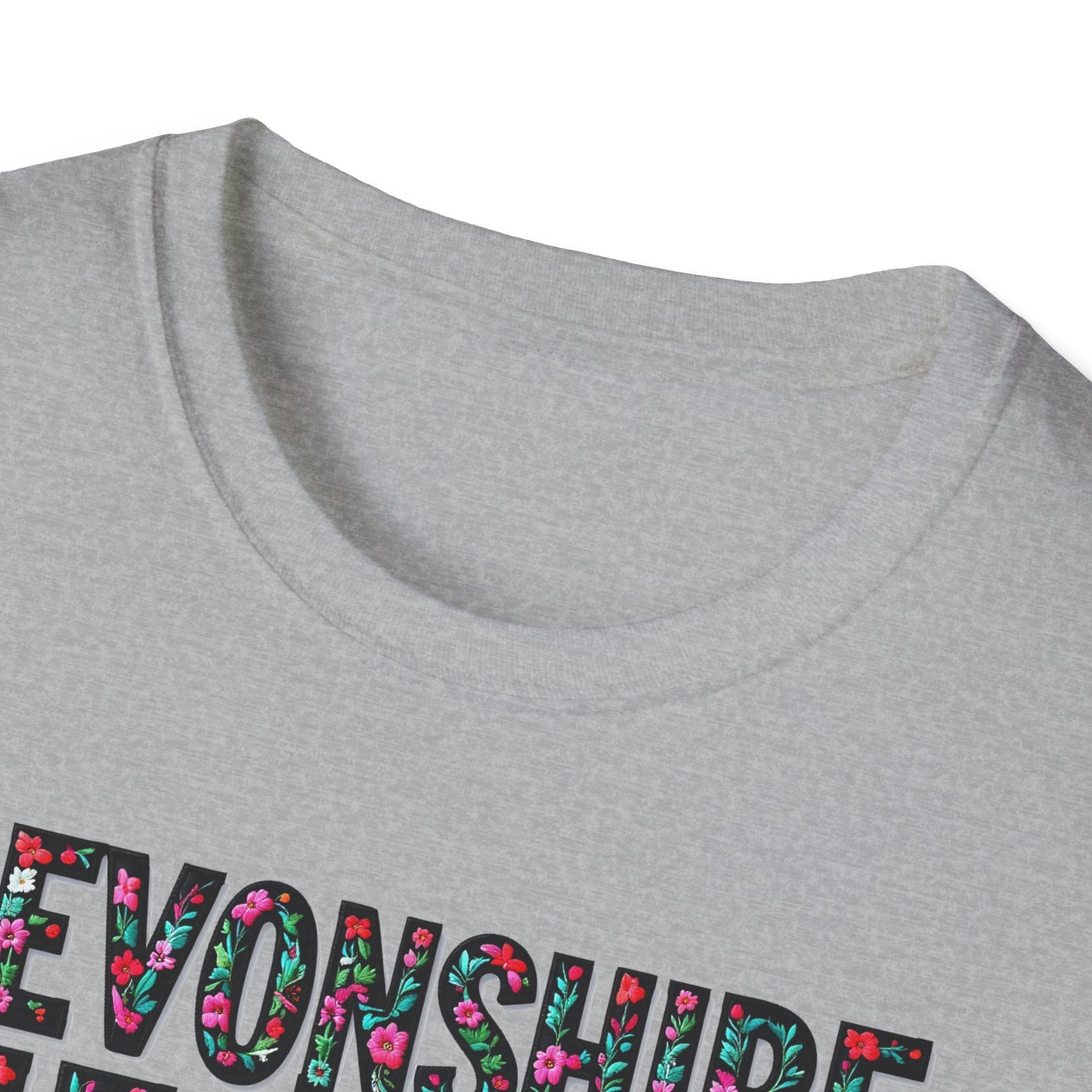 DEVONSHIRE HEIGHTS Local Gal Flower-Heart T-Shirt, 3 Softstyle Graphic Tee, Unisex Casual Wear, Support Local Merch, Gift for Community Lovers, Finkz WINDSOR