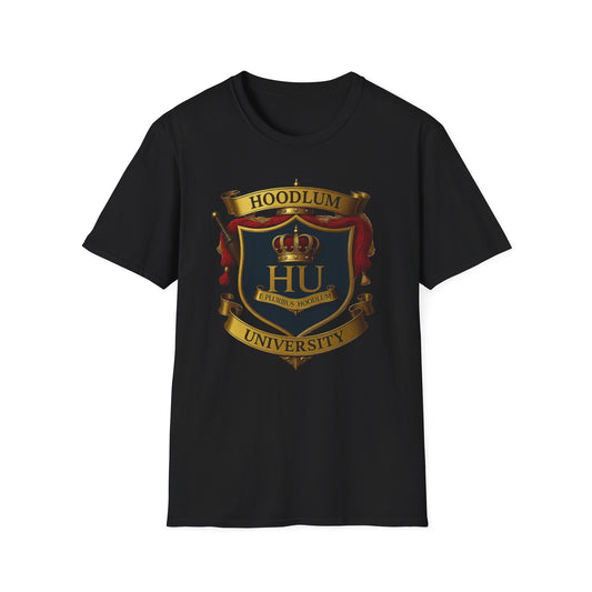 Hoodlum University 2 T-Shirt, Softstyle Graphic Tee, Unisex Casual Wear, Support Local Merch, Gift for Community Lovers, Finkz Windsor