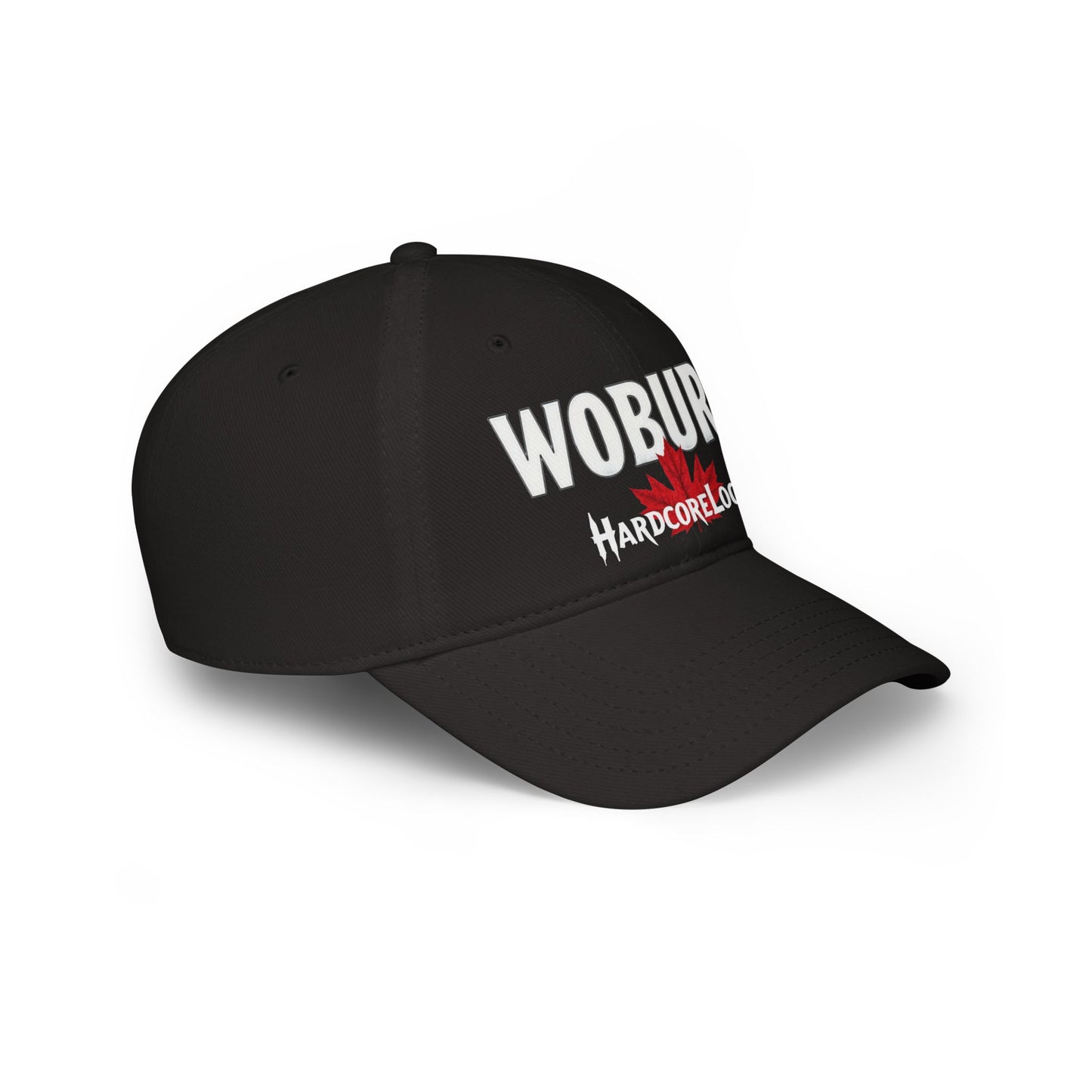 Woburn HARDCORE LOCAL Red LEAF Low Profile Baseball Cap - Hat for Community Lovers c06-n06-h01