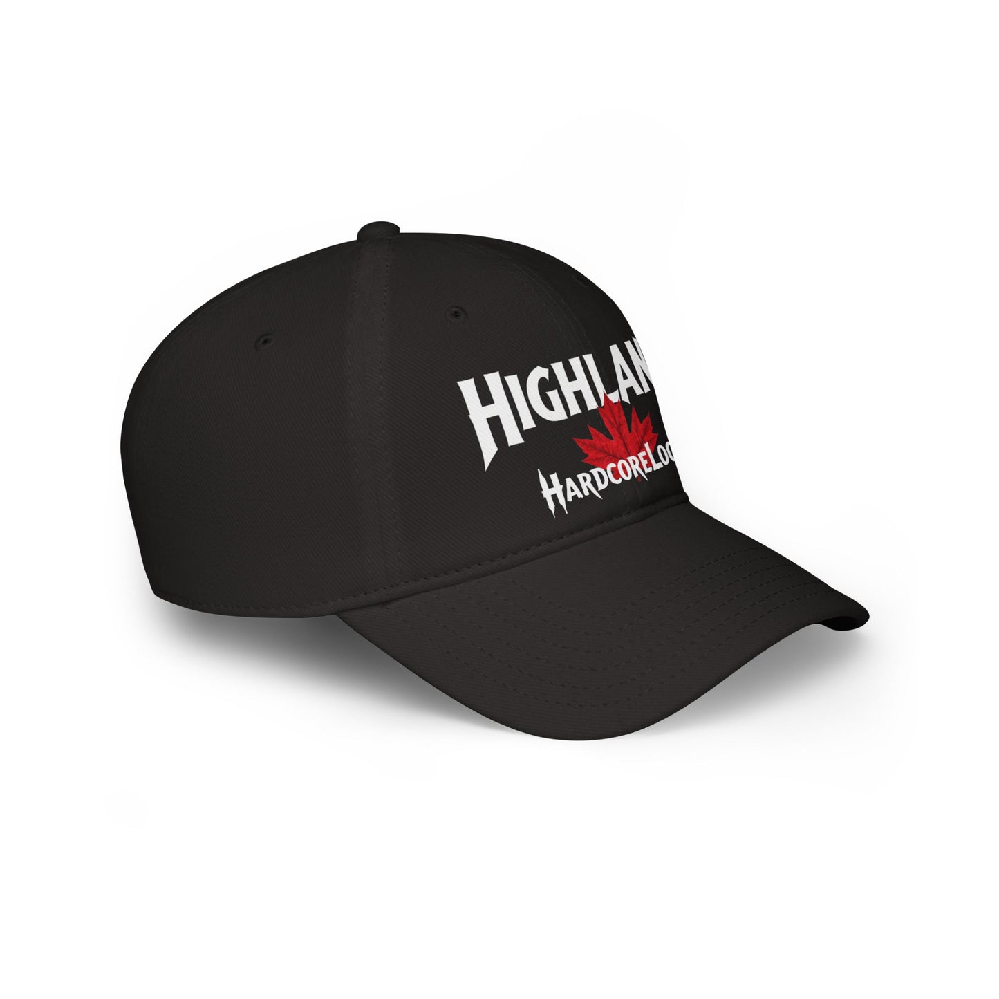 Highland HARDCORE LOCAL Red LEAF Low Profile Baseball Cap - Hat for Community Lovers c02-n05-h01
