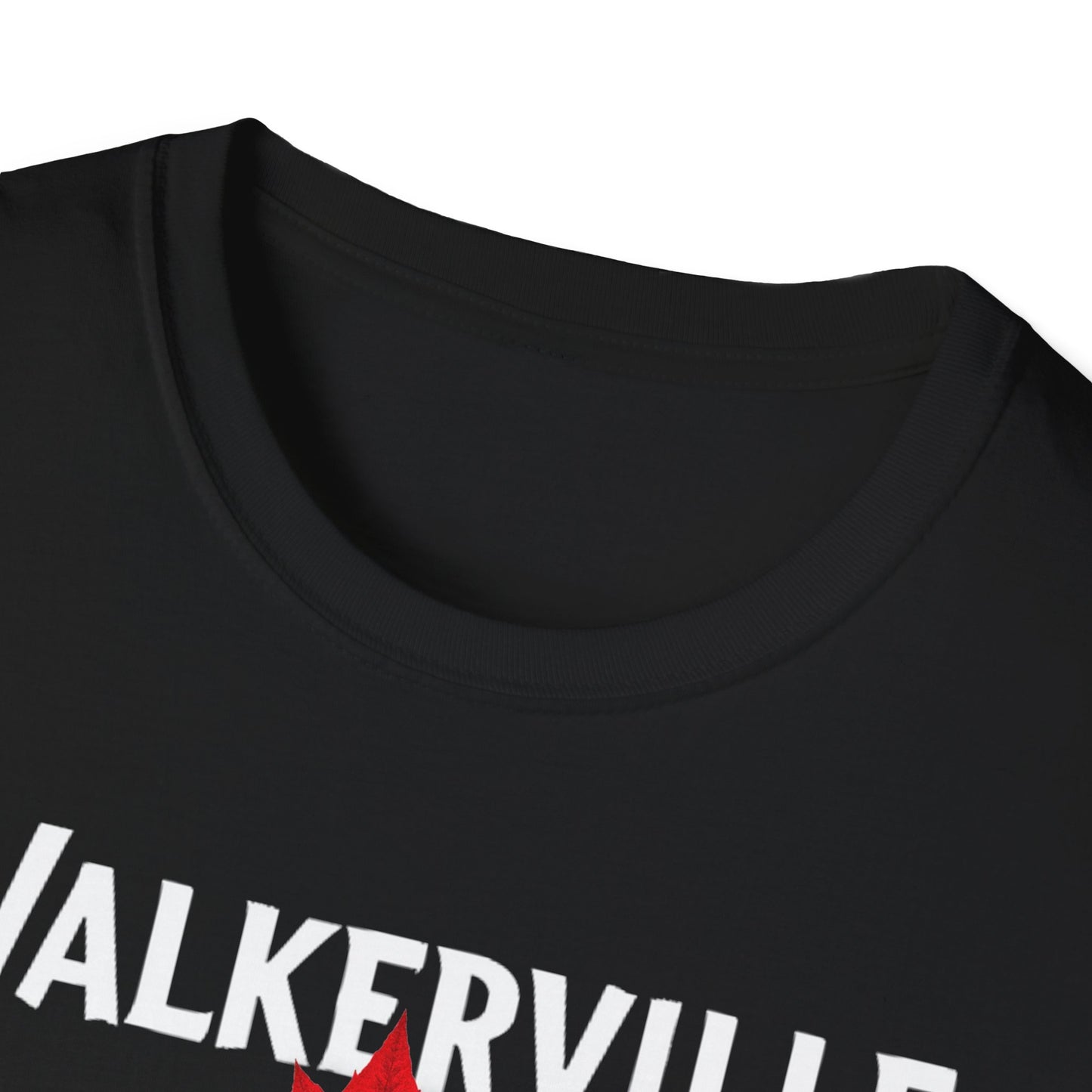 WALKERVILLE Hardcore Local, We Support Our Own,  Red Leaf 3 T-Shirt, Softstyle Graphic Tee, Unisex Casual Wear, Support Local Merch, Gift for Community Lovers, FINKZ WINDSOR