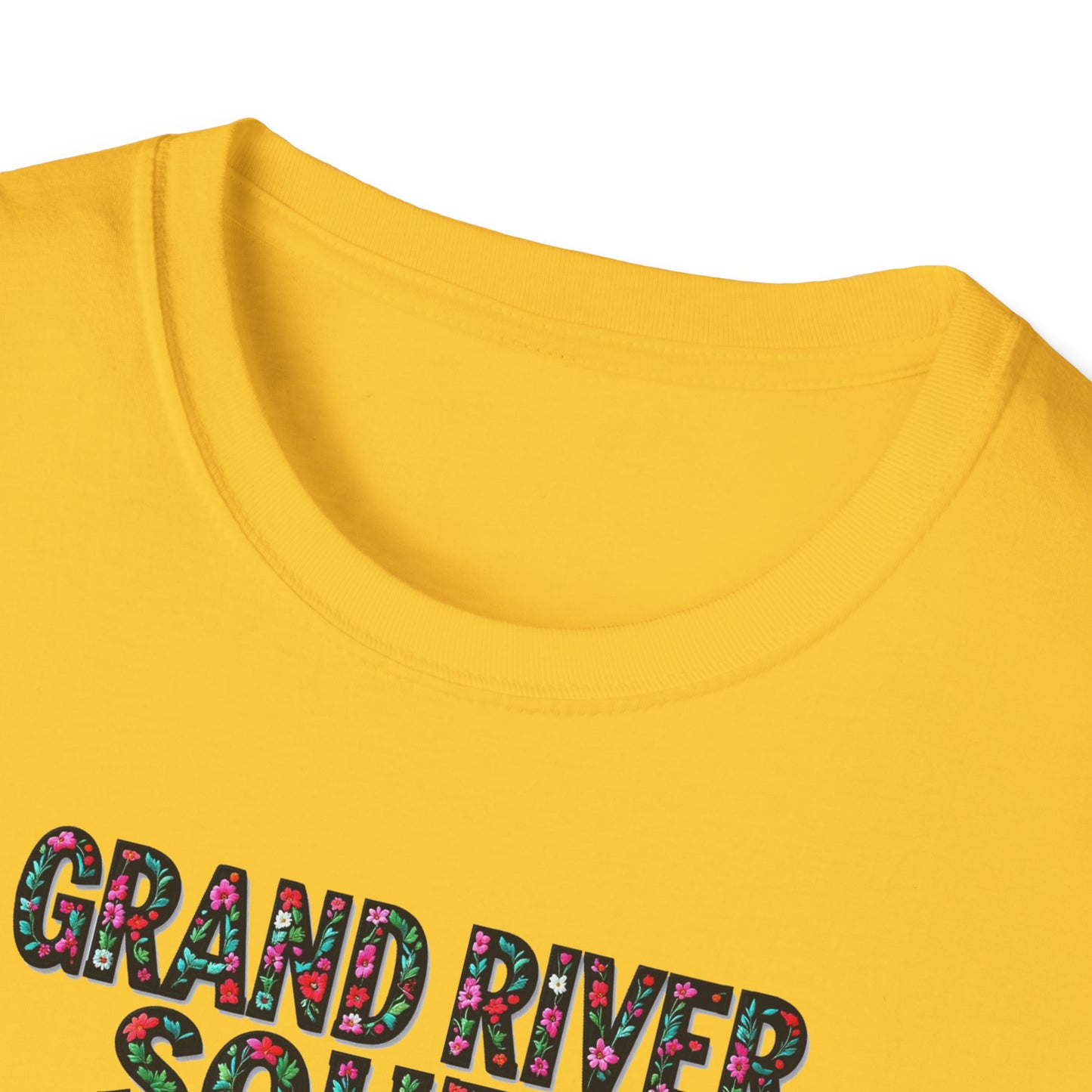 Grand River South Local Gal Flower-Heart T-Shirt, c03-n04-s05  Softstyle Graphic Tee, Unisex Casual Wear, Support Local Merch, Gift for Community Lovers, Finkz WINDSOR