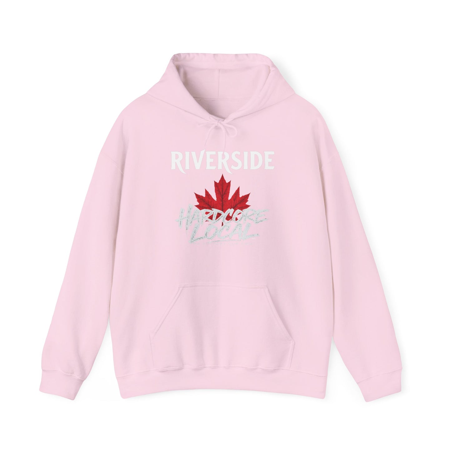Riverside RED LEAF HARDCORE LOCAL Hooded Sweatshirt - Unisex Heavy Blend™ Pullover, c01-n05-hs006Casual Hoodie for Every Day, Gift for Friends, Local Pride Apparel Support Your Community Finkz 49