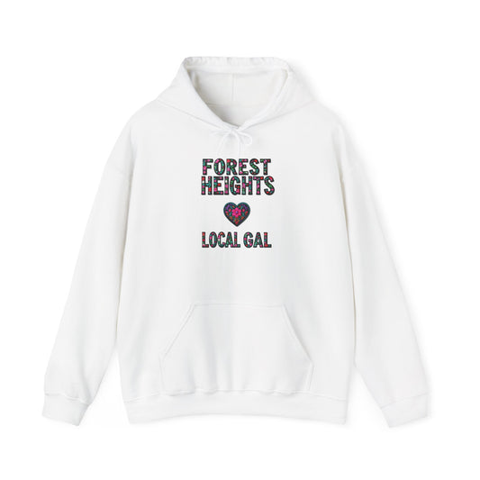 Forest Heights Local Gal Flower c03-n03-hs005, Hooded Sweatshirt -  Unisex Heavy Blend™ Pullover, Casual Hoodie for Every Day, Gift for Friends, Support'n Locals -Local Pride Apparel Support Your Community