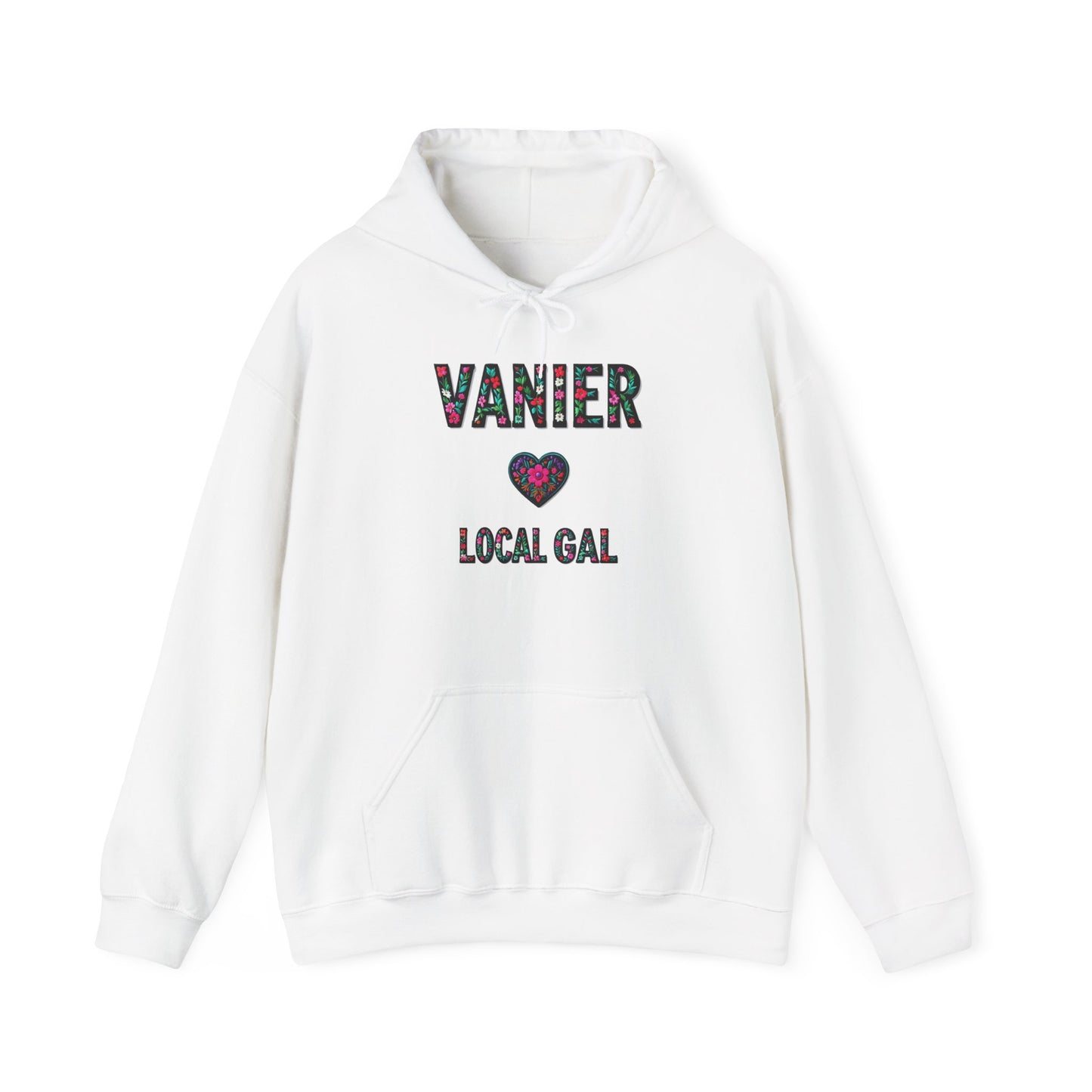 Vanier Local Gal Flower c03-n09-hs005, Hooded Sweatshirt -  Unisex Heavy Blend™ Pullover, Casual Hoodie for Every Day, Gift for Friends, Support'n Locals -Local Pride Apparel Support Your Community