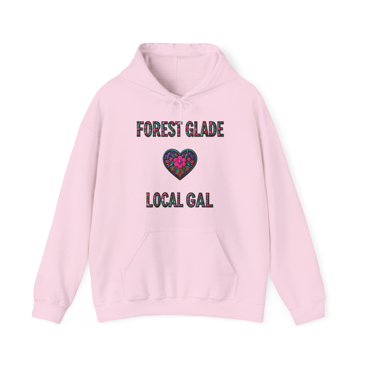 Forest Glade Local Gal Flower c01-n09-hs005, Hooded Sweatshirt -  Unisex Heavy Blend™ Pullover, Casual Hoodie for Every Day, Gift for Friends, Support'n Locals -Local Pride Apparel Support Your Community