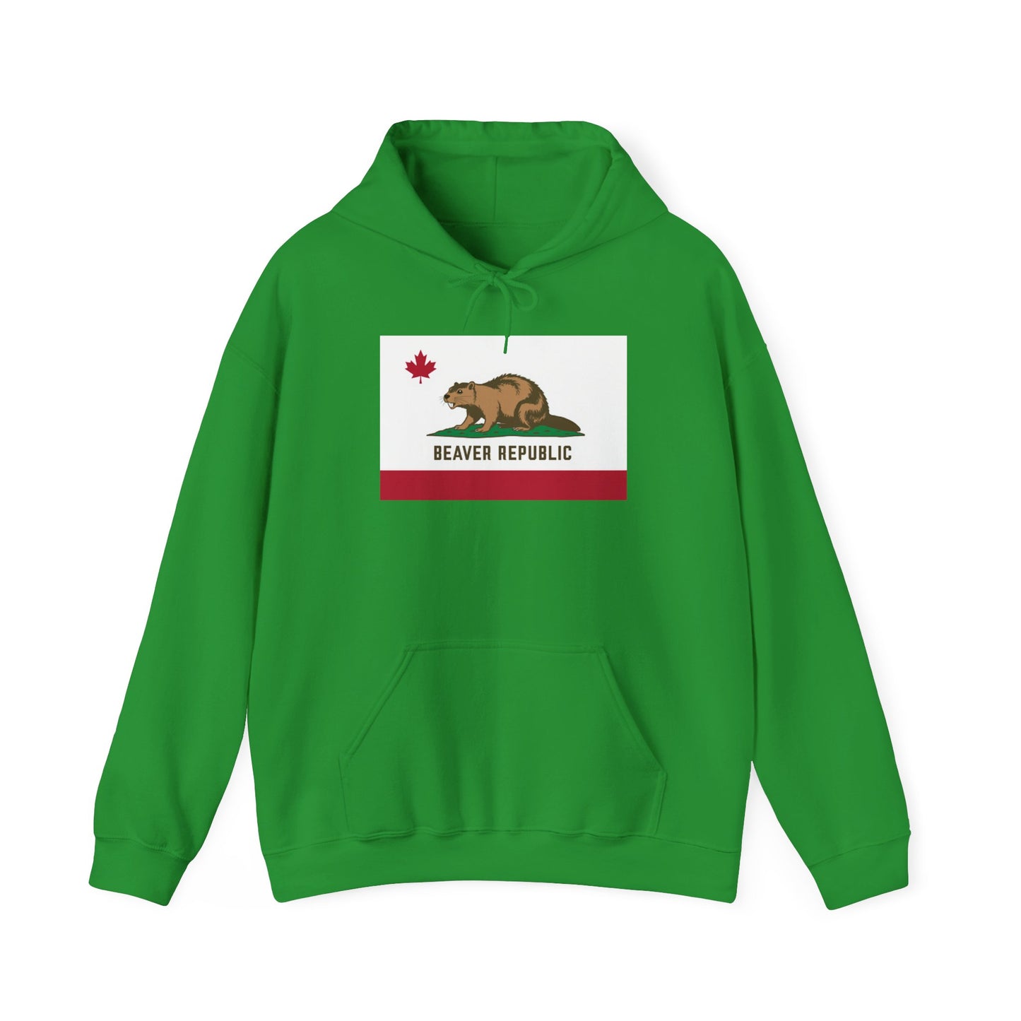Beaver Flag Hooded Sweatshirt -  Unisex Heavy Blend™ Pullover, Casual Hoodie for Every Day, Gift for Friends, Support'n Locals -Local Pride Apparel Support Your Community