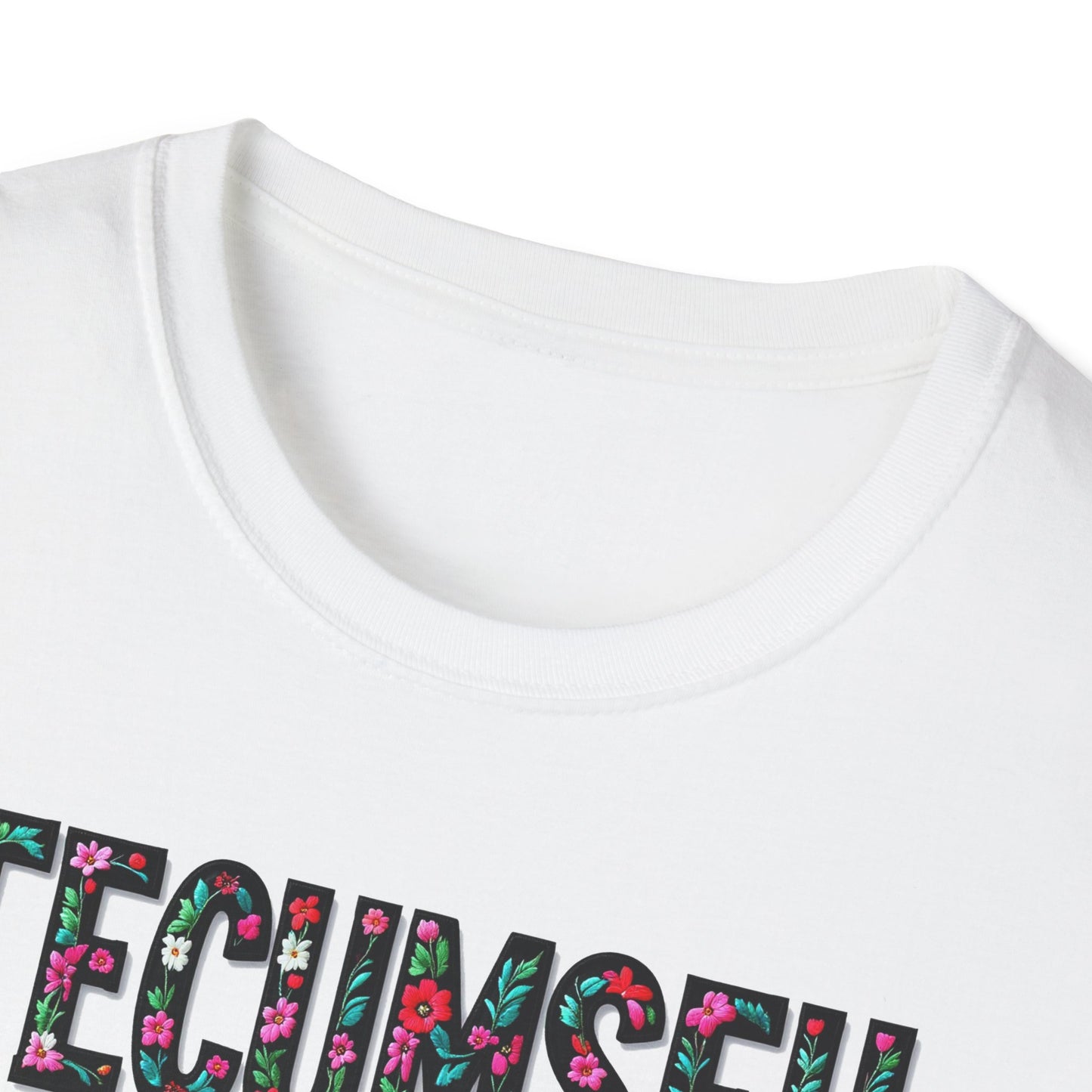 TECUMSEH Local Gal Flower-Heart T-Shirt, 3 Softstyle Graphic Tee, Unisex Casual Wear, Support Local Merch, Gift for Community Lovers, Finkz WINDSOR