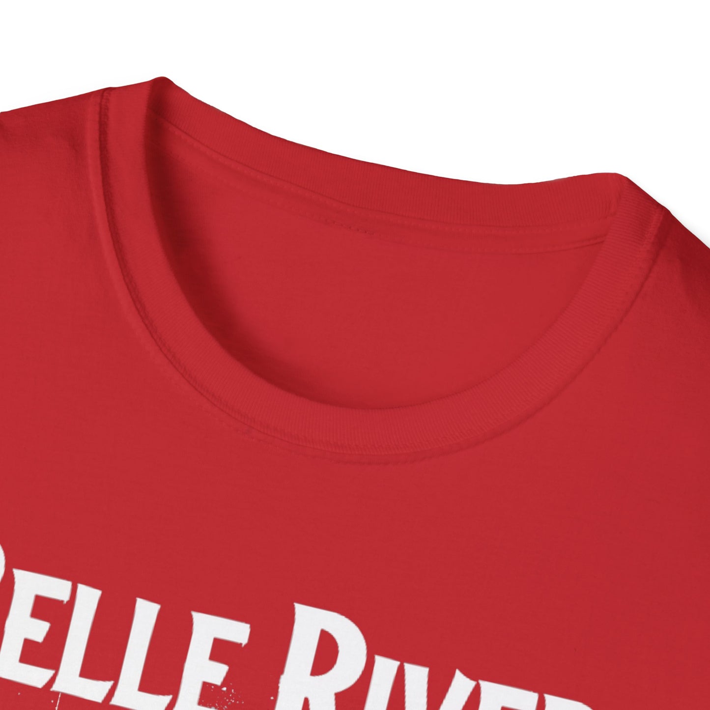 BELLE RIVER, We Support Our Own 2, Hardcore Local White Leaf T-Shirt, Softstyle Graphic Tee, Unisex Casual Wear, Support Local Merch, Gift for Community Lovers Finkz Windsor
