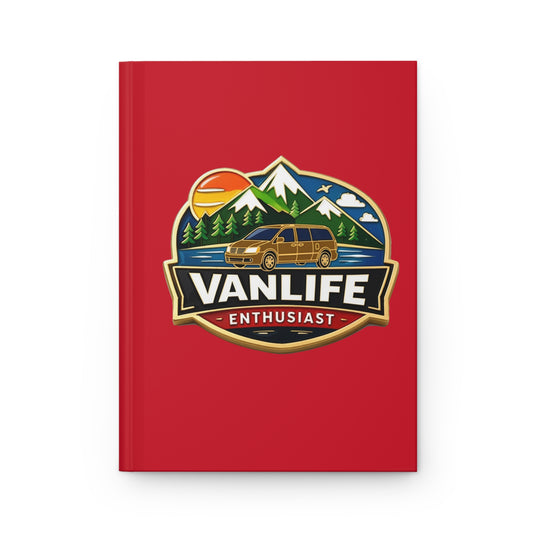 Vanlife & Happy Camper Hardcover Journal — Adventure Travel Notebook for Camping Enthusiasts