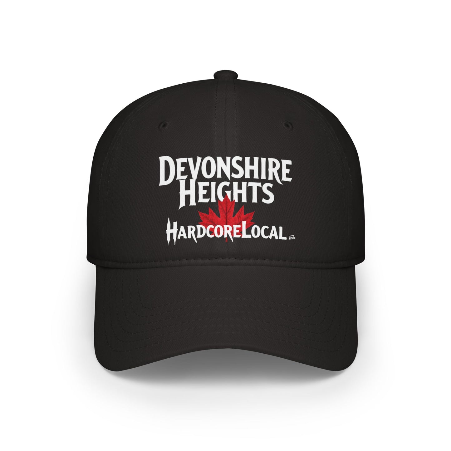 DEVONSHIRE HEIGHTS HARDCORE  BIG LEAF Low Profile Baseball Cap - Red Hat for Community Lovers FINKZ WINDSOR