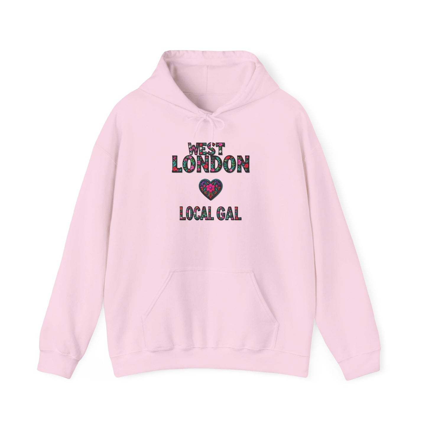 West London Local Gal Flower c02-n08-hs005, Hooded Sweatshirt -  Unisex Heavy Blend™ Pullover, Casual Hoodie for Every Day, Gift for Friends, Support'n Locals -Local Pride Apparel Support Your Community