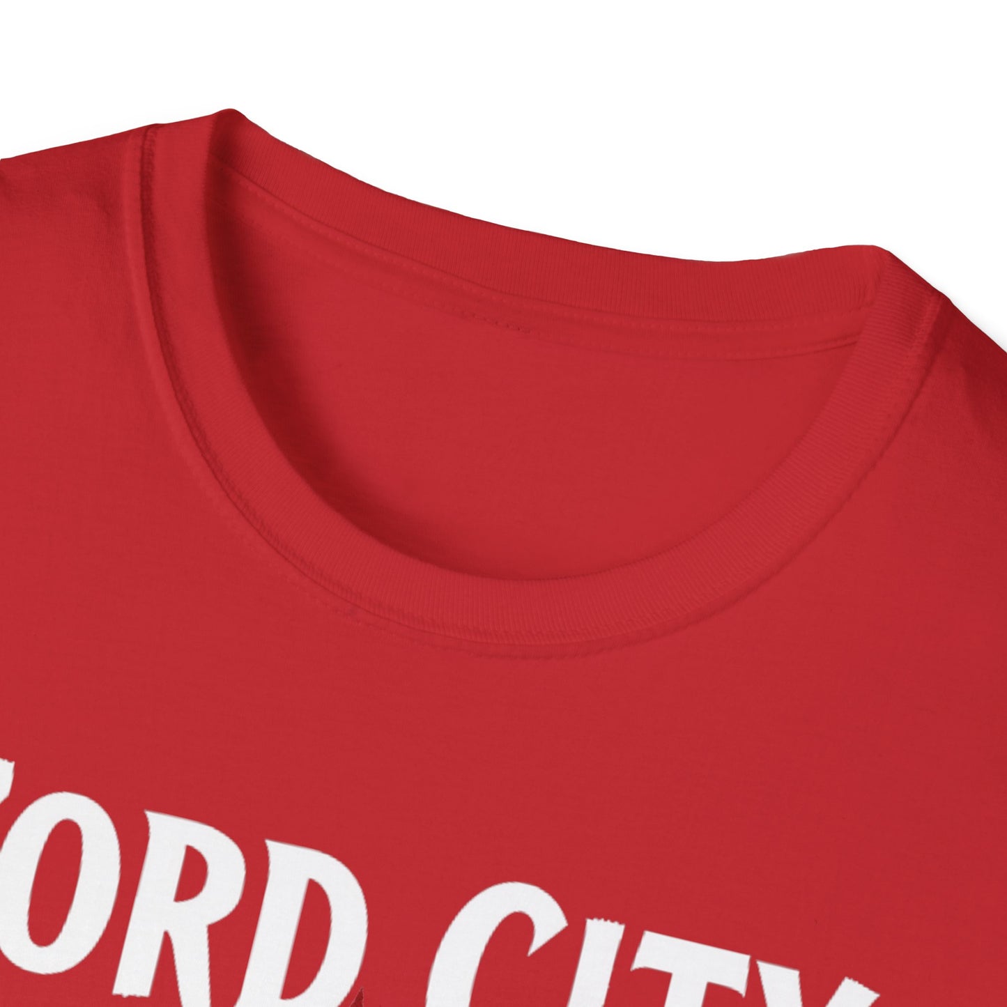 Ford City Hardcore Local Red Leaf, We Support Our Own, 1 T-Shirt, Softstyle Graphic Tee, Unisex Casual Wear, Support Local Merch, Gift for Community Lovers