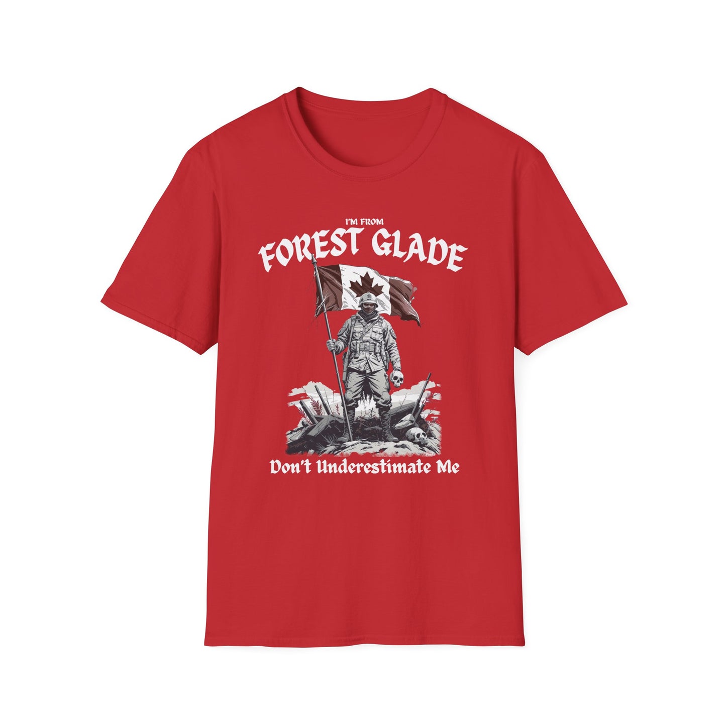 FOREST GLADE UNDERESTIMATE 2 T-Shirt, Softstyle Graphic Tee, Unisex Casual Wear, Support Local Merch, Gift for Community Lovers, Finkz Windsor