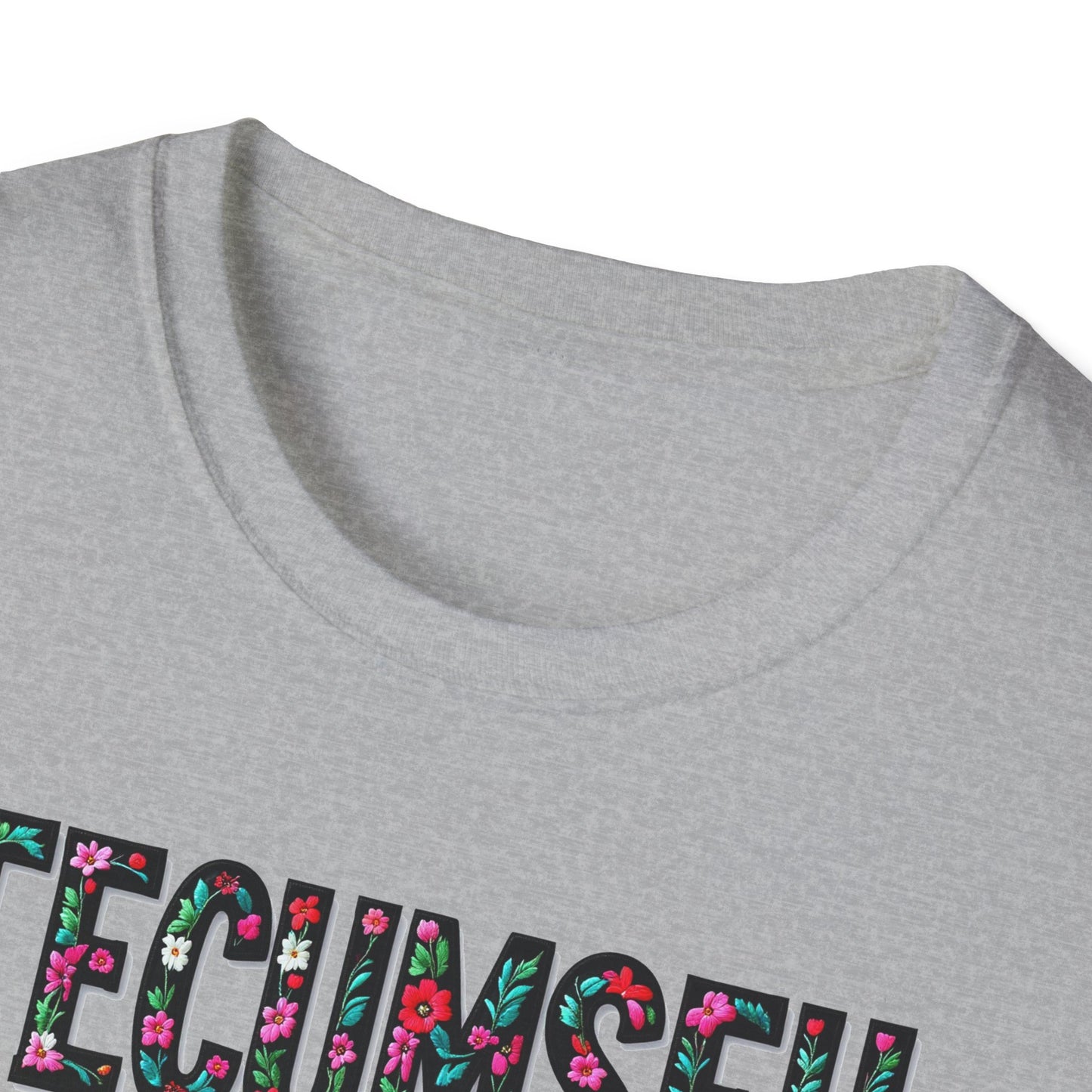 TECUMSEH Local Gal Flower-Heart T-Shirt, 3 Softstyle Graphic Tee, Unisex Casual Wear, Support Local Merch, Gift for Community Lovers, Finkz WINDSOR