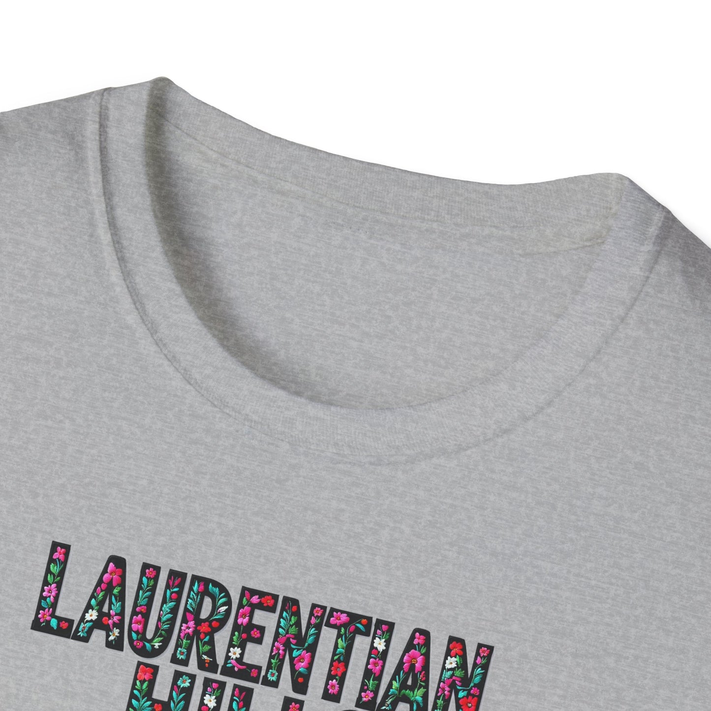 Laurentian Hills Local Gal Flower-Heart T-Shirt, c03-n06-s05  Softstyle Graphic Tee, Unisex Casual Wear, Support Local Merch, Gift for Community Lovers, Finkz WINDSOR
