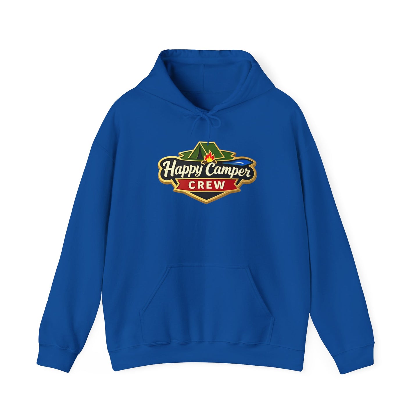 Happy Camper Crew - Dark Hoodie |  100% Authentic | Cozy Camping Hoodie | Unisex Hooded Sweatshirt for Nature Lovers, Casual Wear, Gift for Him/Her, Outdoor Adventures.. - HappyCamperCrew.com