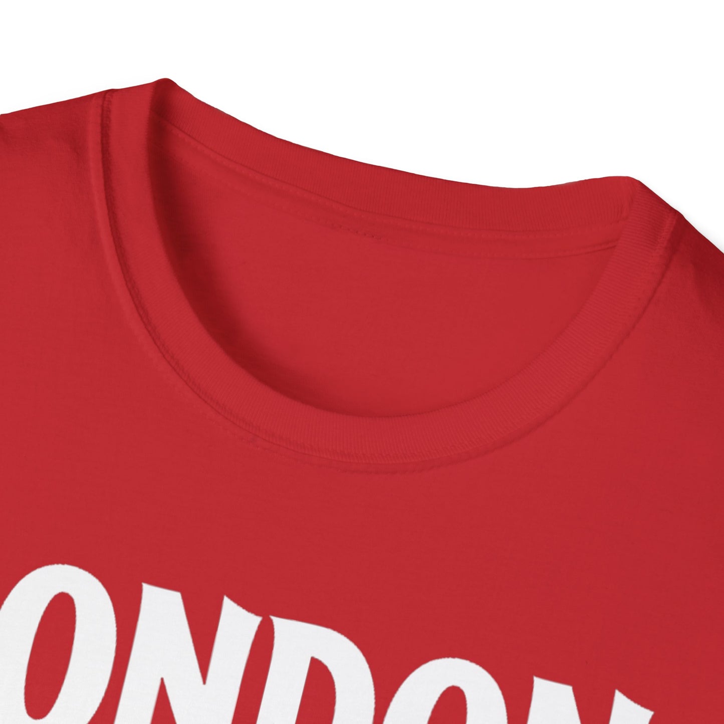 London Hardcore Rep'n White Leaf T-Shirt, c002-n00-s007 Softstyle Graphic Tee, Unisex Casual Wear, Support'n Locals Merch, Gift for Community Lovers.