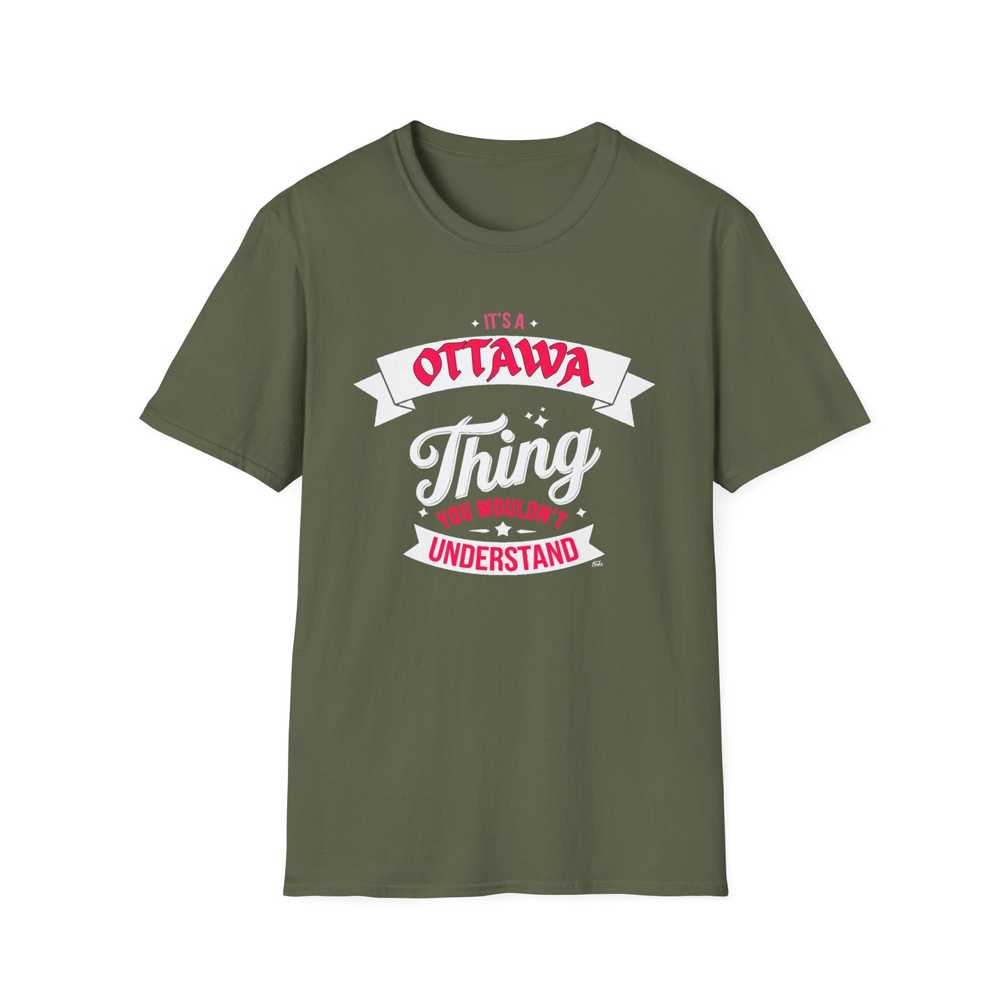 Ottawa THING T-Shirt, Softstyle Graphic Tee, Unisex Casual Wear, Support Local Merch, Gift for Community Lovers, c07-s003