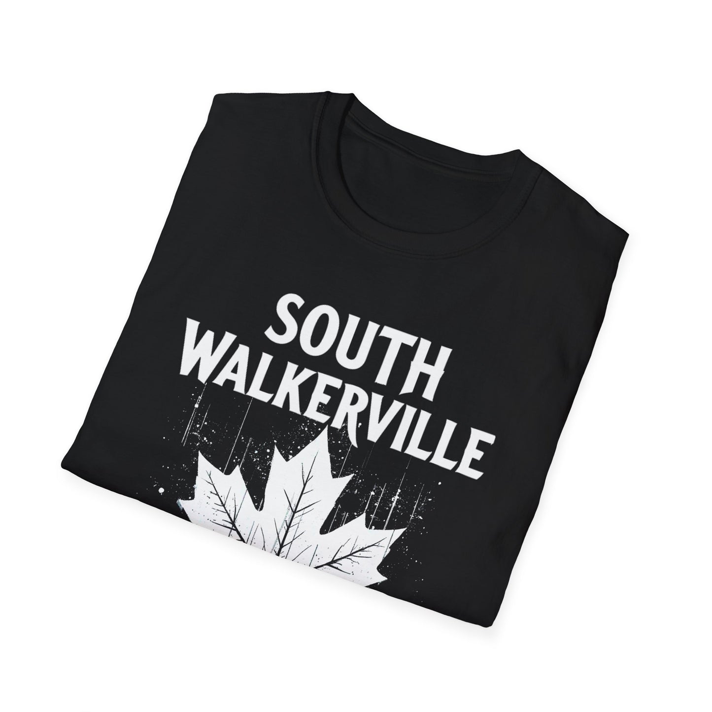 SOUTH WALKERVILLE, We Support Our Own 2, Hardcore Local White Leaf T-Shirt, Softstyle Graphic Tee, Unisex Casual Wear, Support Local Merch, Gift for Community Lovers Finkz Windsor