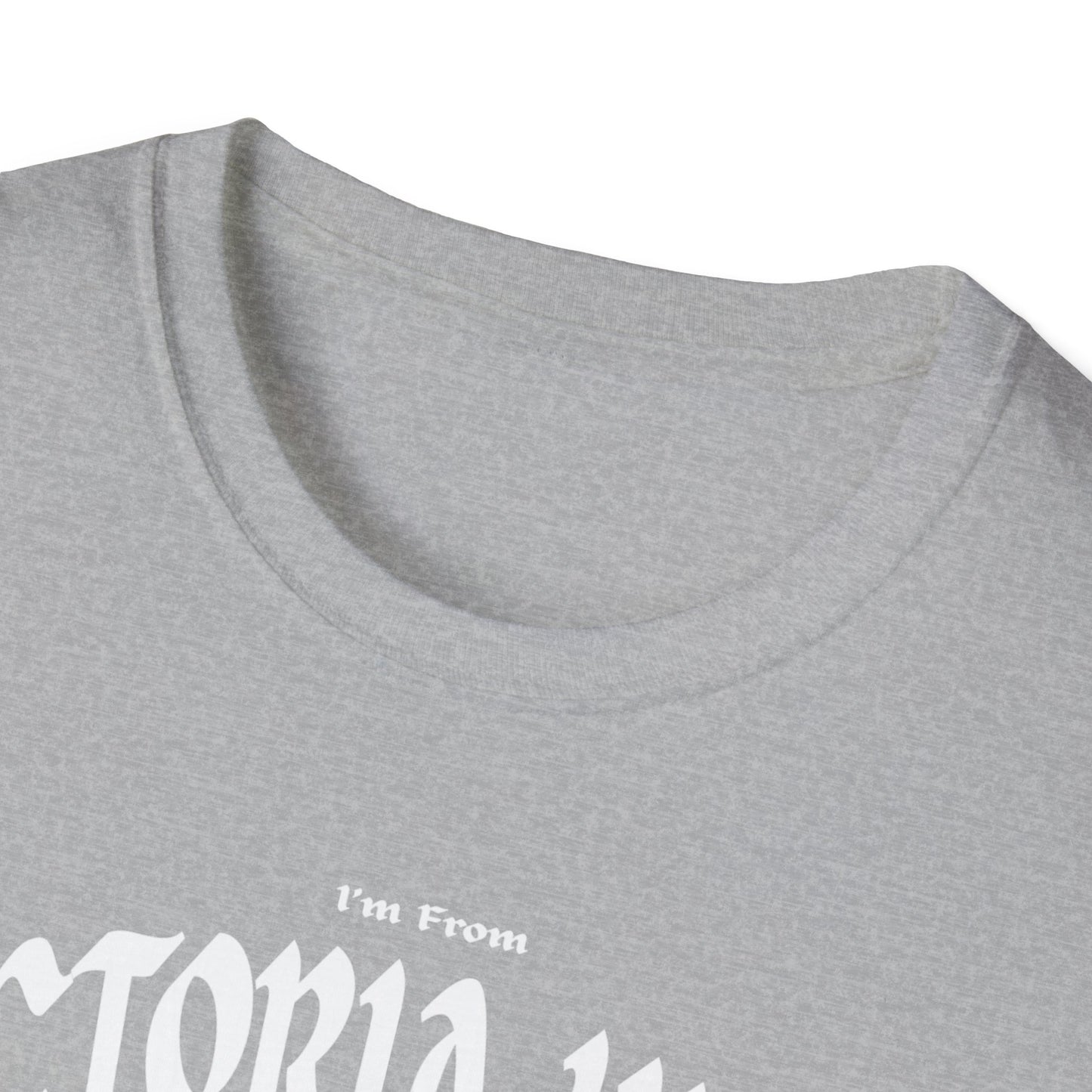 Victoria Hills Underestimate Gal T-Shirt, c03-n10-s001 Softstyle Graphic Tee, Unisex Casual Wear, Support'n Locals Merch, Gift for Community Lovers.