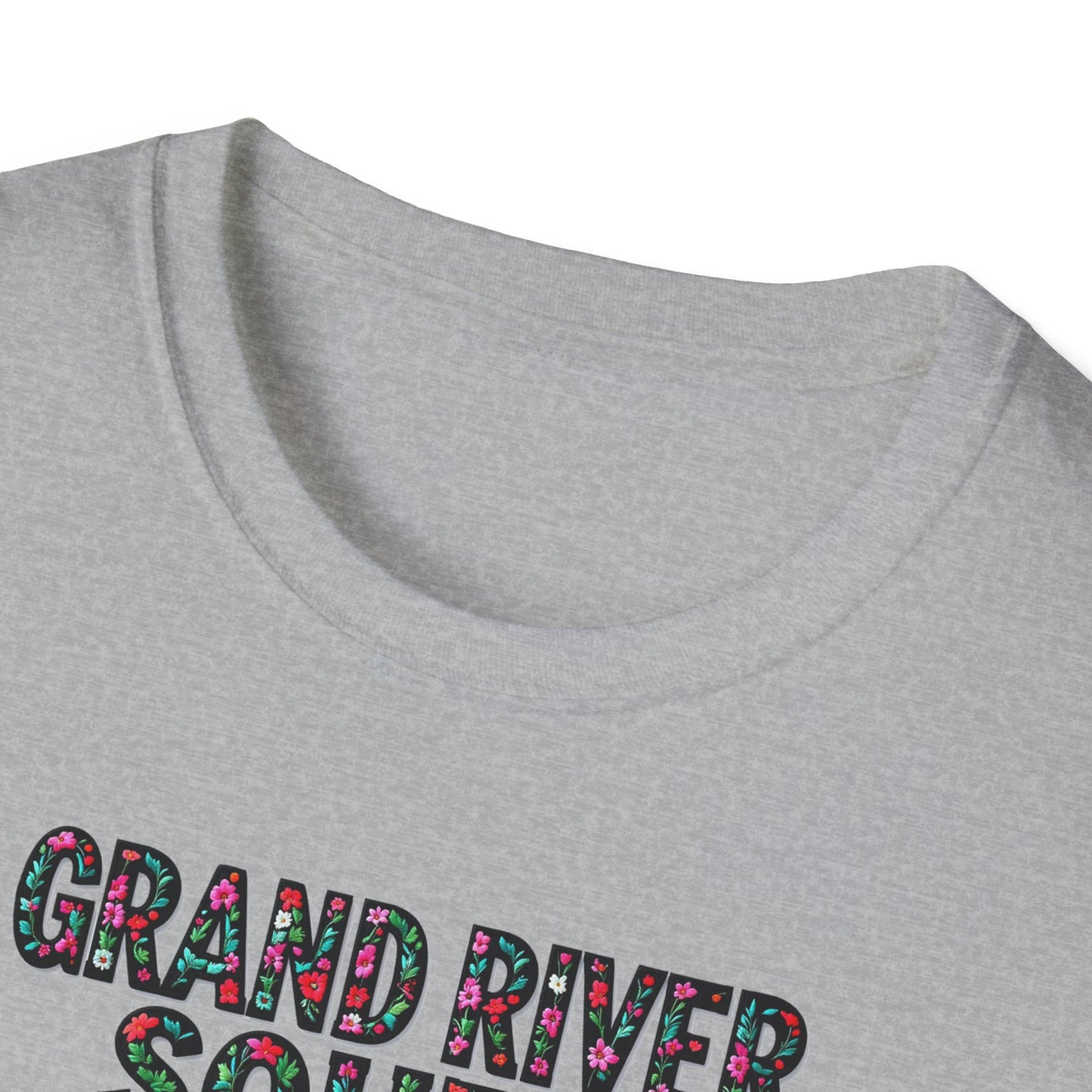 Grand River South Local Gal Flower-Heart T-Shirt, c03-n04-s05  Softstyle Graphic Tee, Unisex Casual Wear, Support Local Merch, Gift for Community Lovers, Finkz WINDSOR