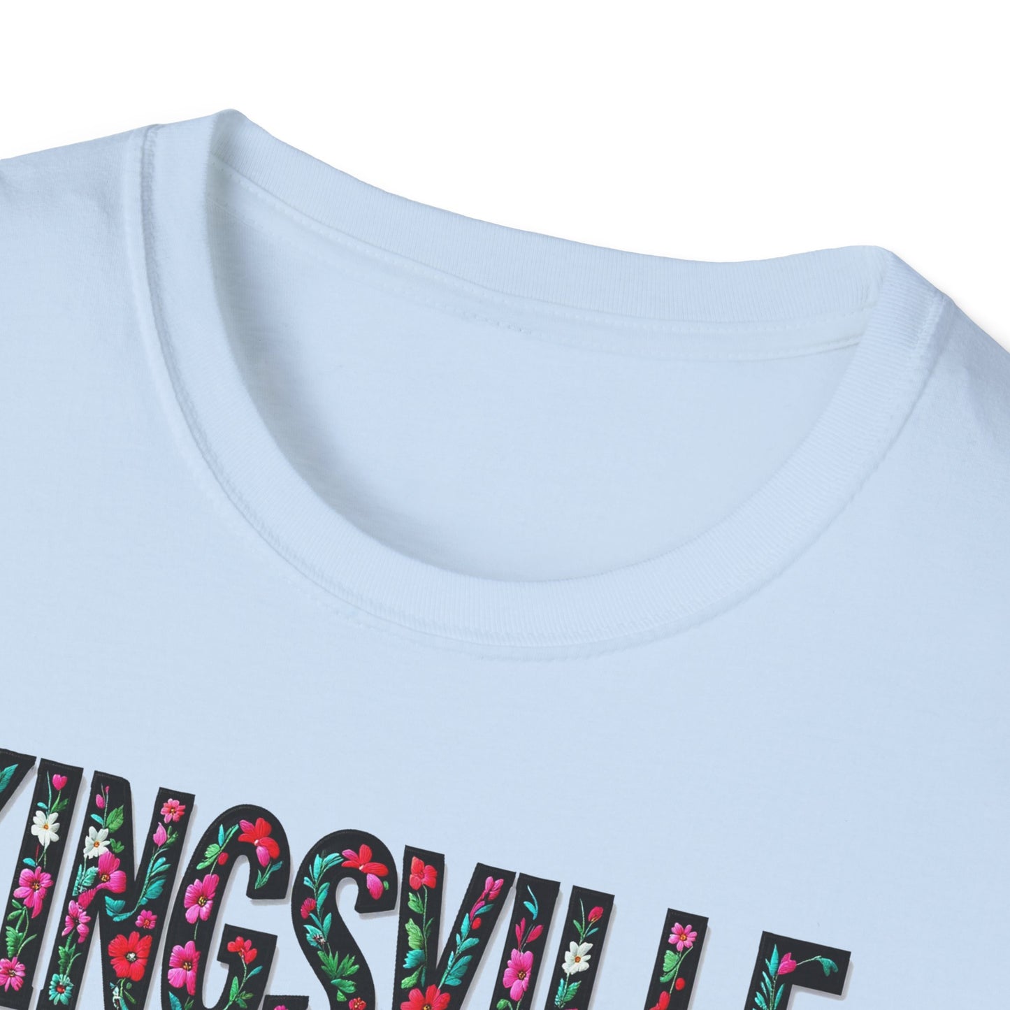 KINGSVILLE Local Gal Flower-Heart T-Shirt, 3 Softstyle Graphic Tee, Unisex Casual Wear, Support Local Merch, Gift for Community Lovers, Finkz WINDSOR