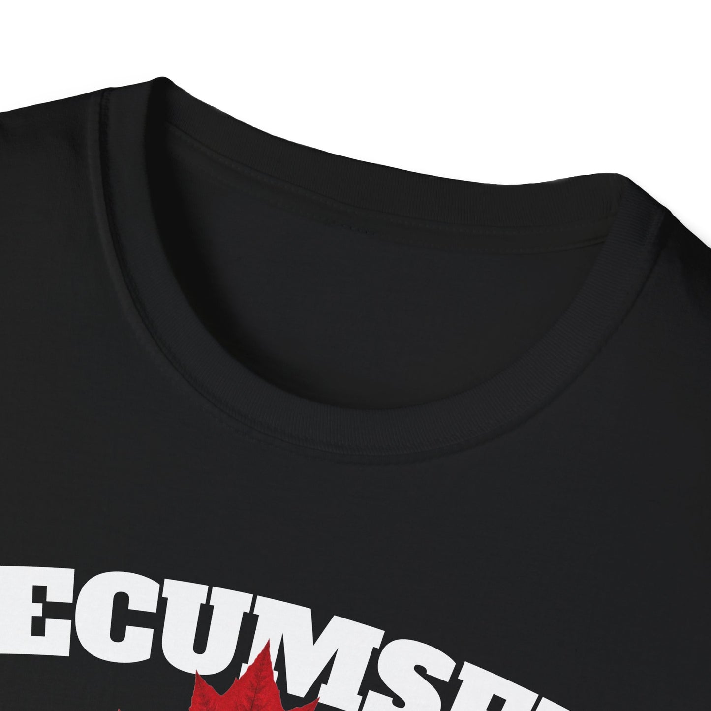 TECUMSEH Local Gal Red Leaf T-Shirt, Softstyle Graphic Tee, Unisex Casual Wear, Support Local Merch, Gift for Community Lovers, Finkz Windsor